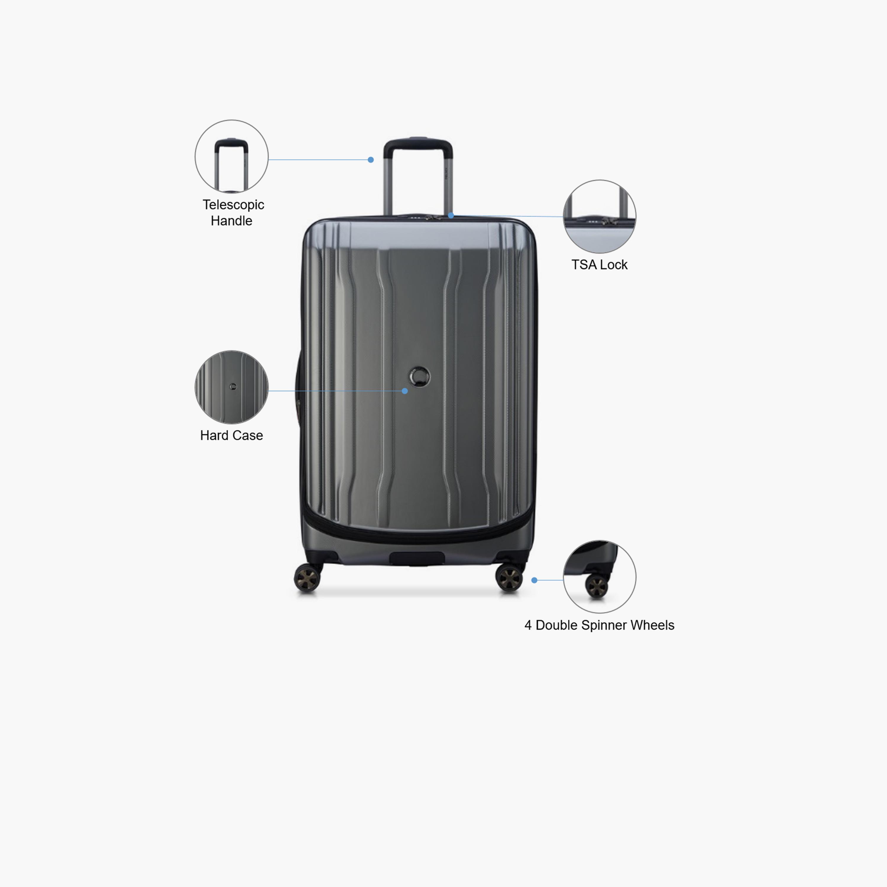 Delsey Paris Cruise 2.0 70 CM Medium Checkin Polycarbonate with ABS Hard Sided 4-Wheeler Spinner Trolley Bag with TSA Lock-travel-luggagesandbags-luggage-image-3