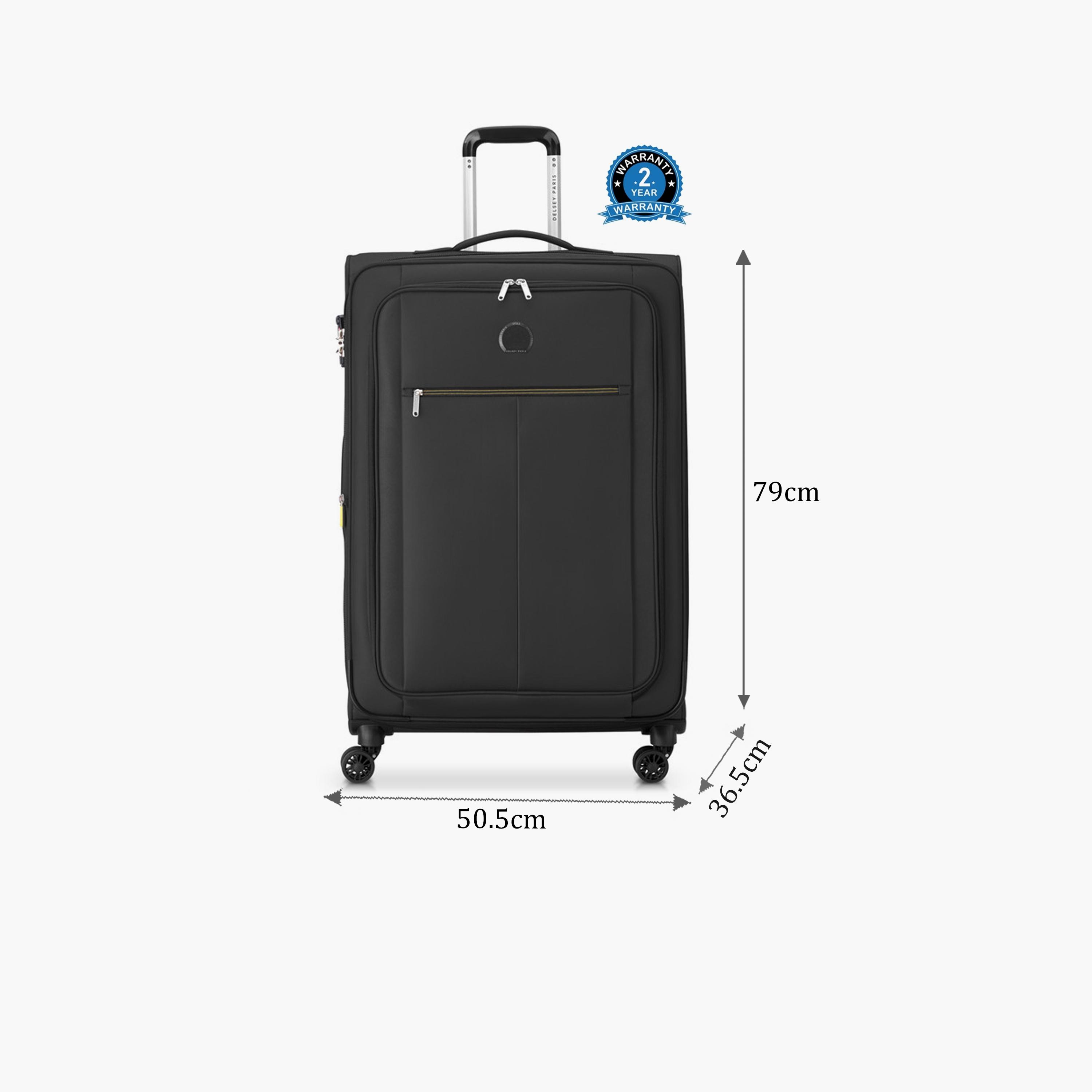 Delsey Paris Pin Up 6 79 CM Large Checkin Polyester Soft Sided 4-Wheeler Spinner Trolley Bag with TSA Lock-travel-luggagesandbags-luggage-image-2