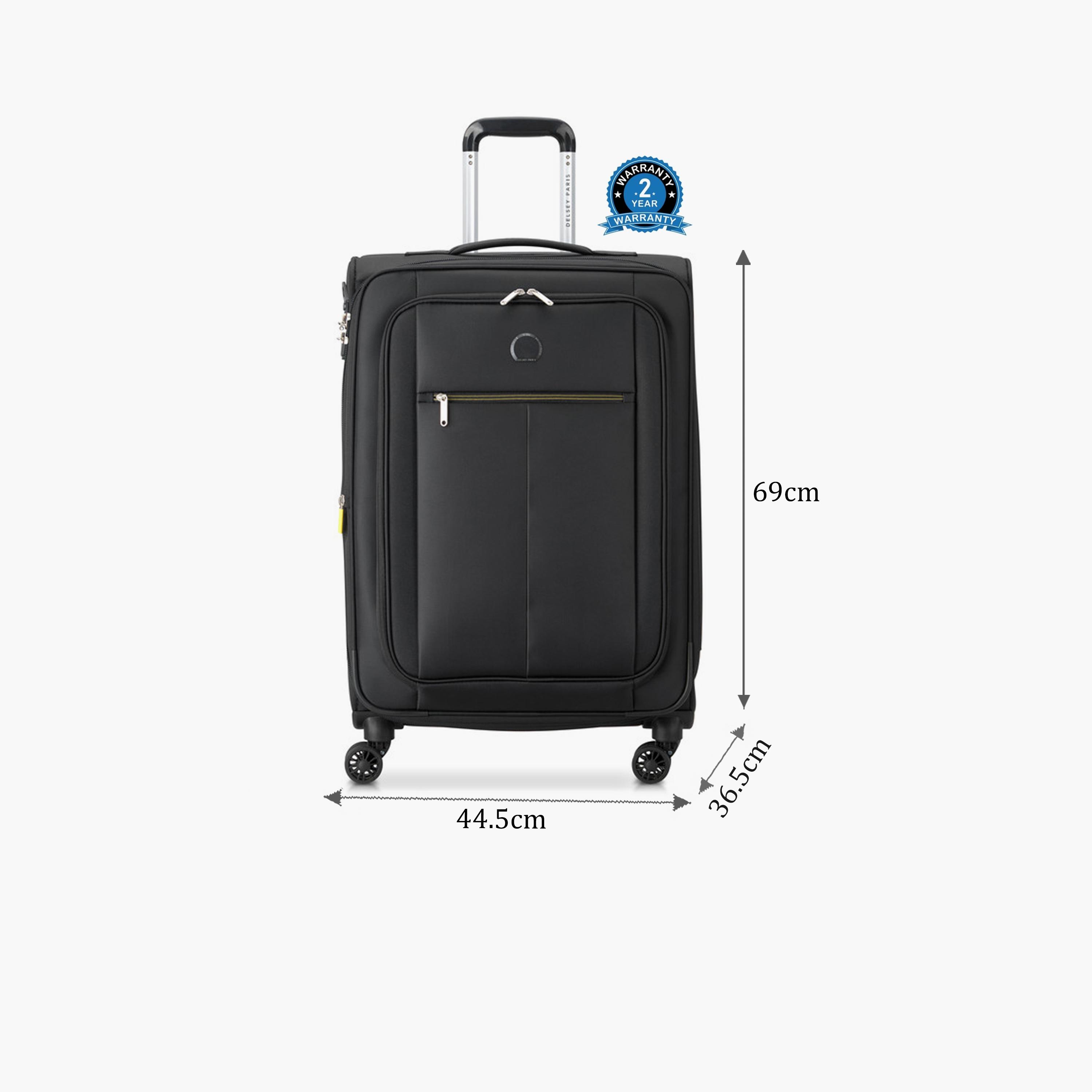 Delsey Paris Pin Up 6 69 CM Medium Checkin Polyester Soft Sided 4-Wheeler Spinner Trolley Bag with TSA Lock-travel-luggagesandbags-luggage-image-2