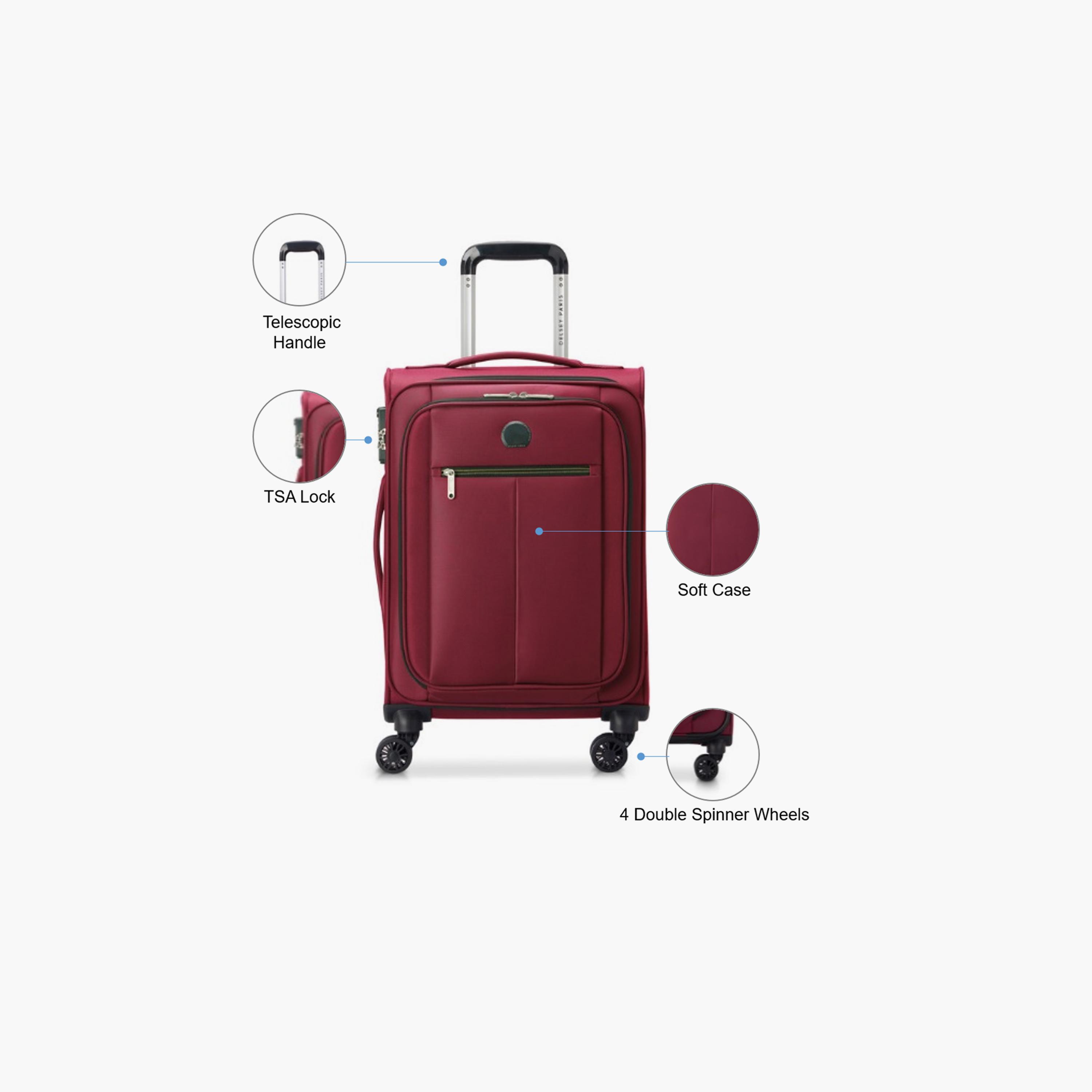 Delsey Paris Pin Up 6 69 CM Medium Checkin Polyester Soft Sided 4-Wheeler Spinner Trolley Bag with TSA Lock-travel-luggagesandbags-luggage-image-3