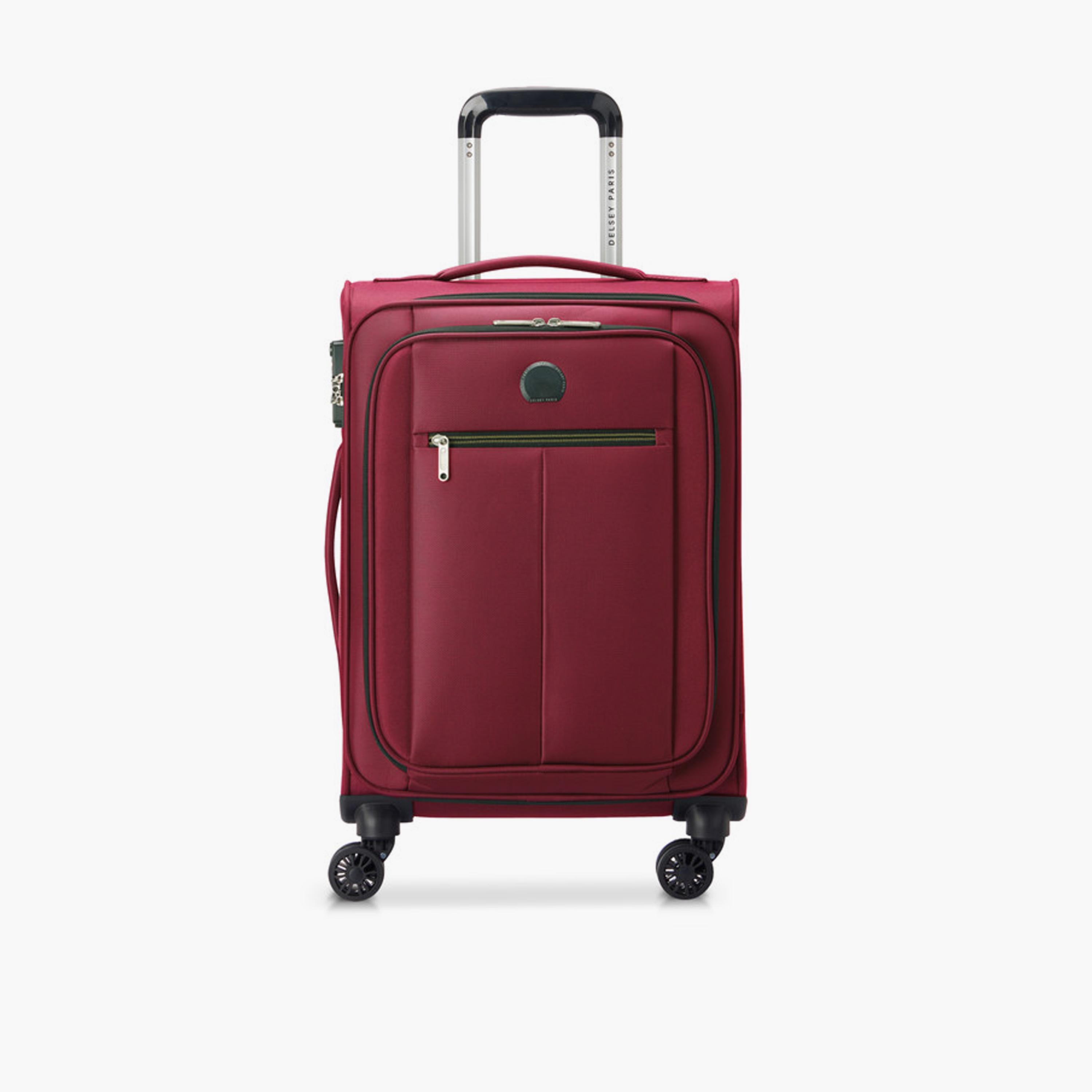Delsey Paris Pin Up 6 56 CM Small Cabin Polyester Soft Sided 4-Wheeler Spinner Trolley Bag with TSA Lock-travel-luggagesandbags-luggage-image-1