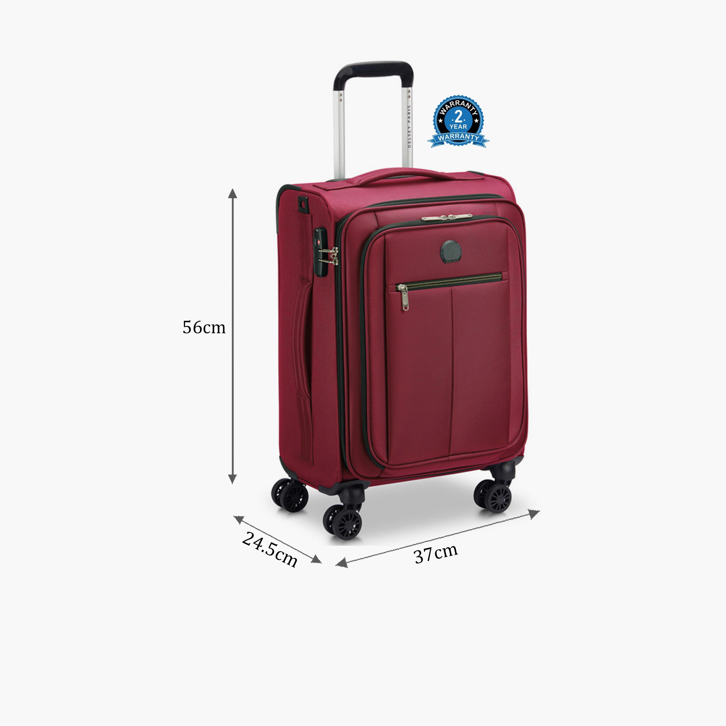Delsey Paris Pin Up 6 56 CM Small Cabin Polyester Soft Sided 4-Wheeler Spinner Trolley Bag with TSA Lock-travel-luggagesandbags-luggage-image-2