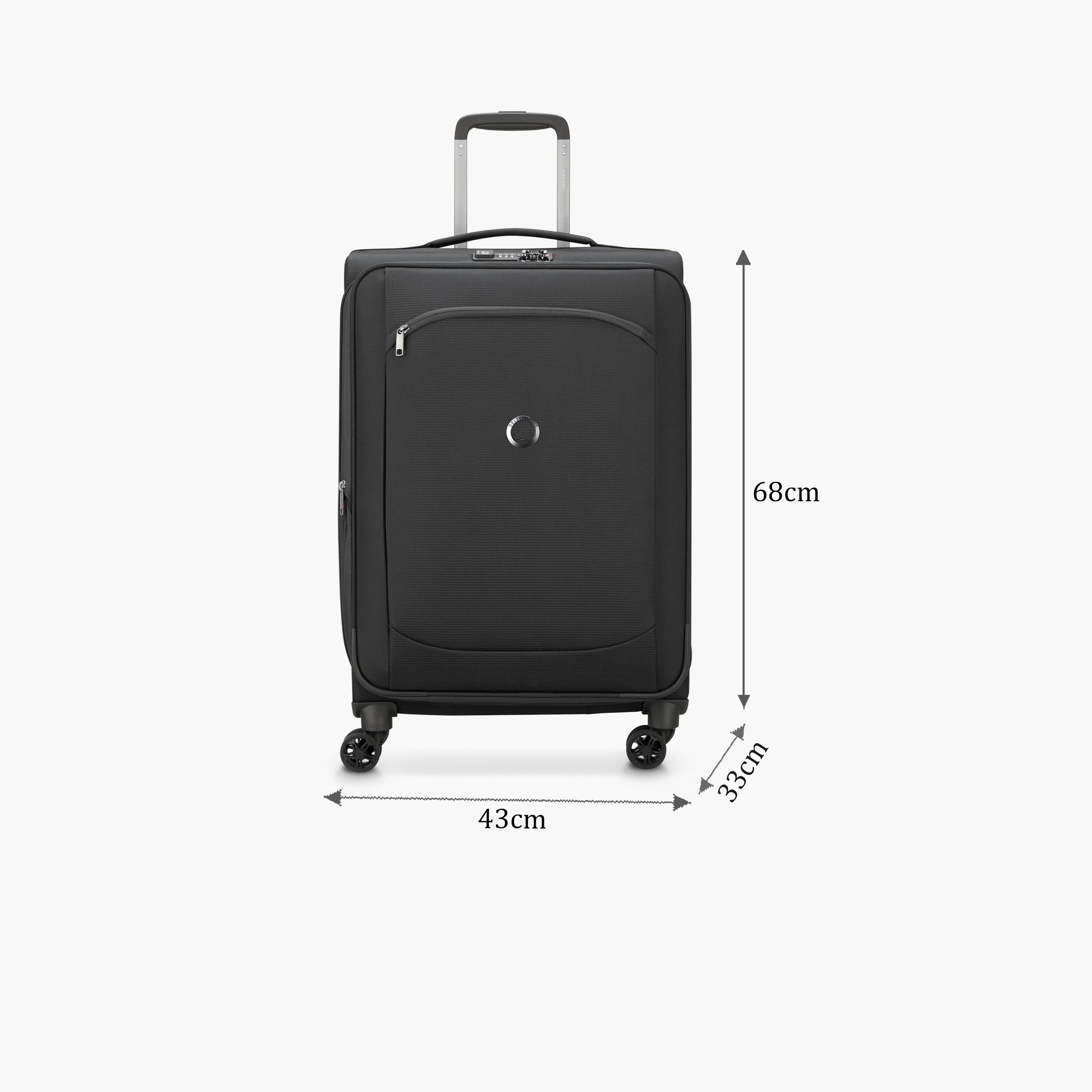 Delsey Paris Monmartre Air 2.0 68 CM Medium Checkin Polyester Soft Sided 4-Wheeler Spinner Trolley Bag with TSA Lock-travel-luggagesandbags-luggage-image-2