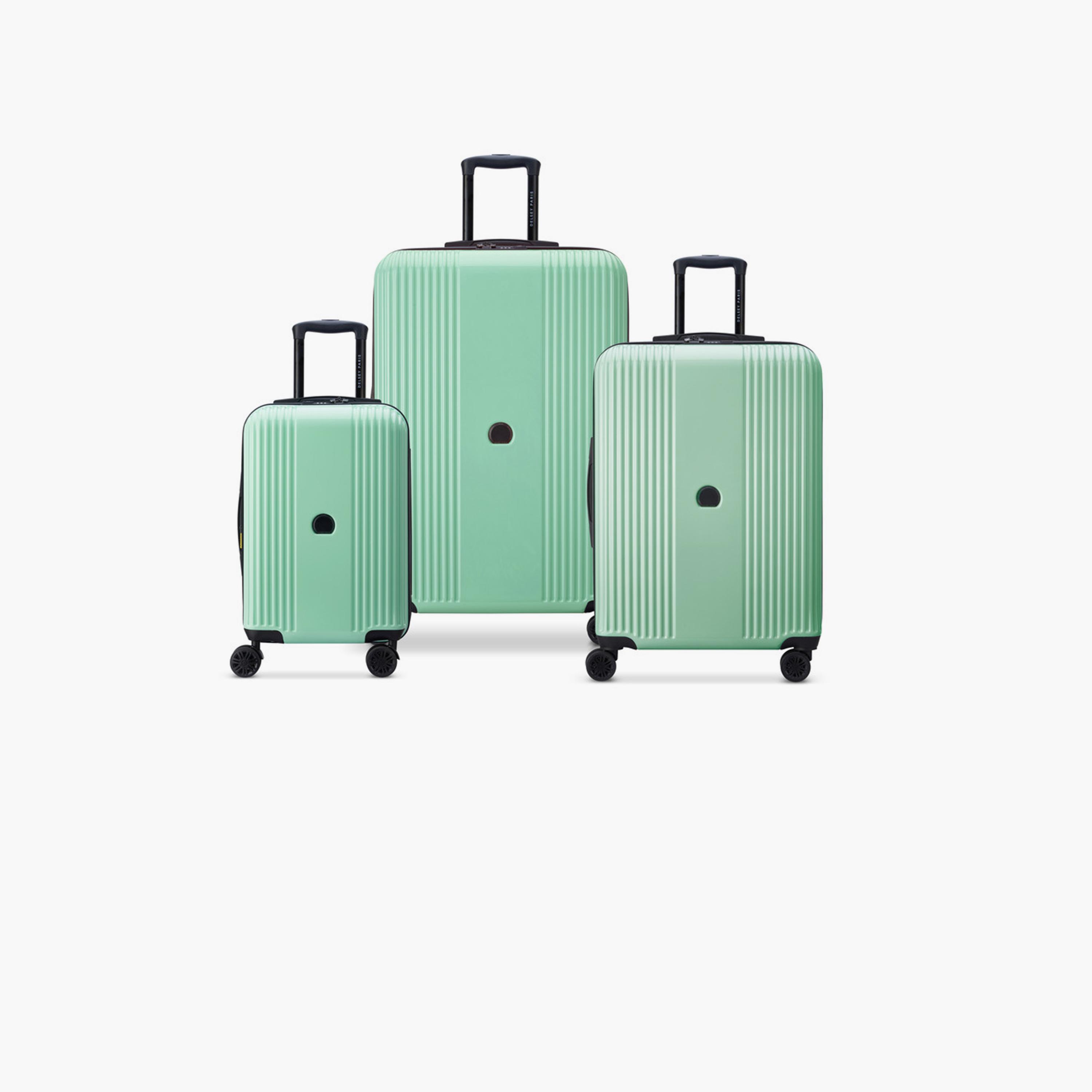 Delsey Paris Ophelie Set of 3 Polycarbonate with ABS Hard Sided 4-Wheeler Spinner Trolley Bag with TSA Lock-travel-luggagesandbags-luggage-image-1