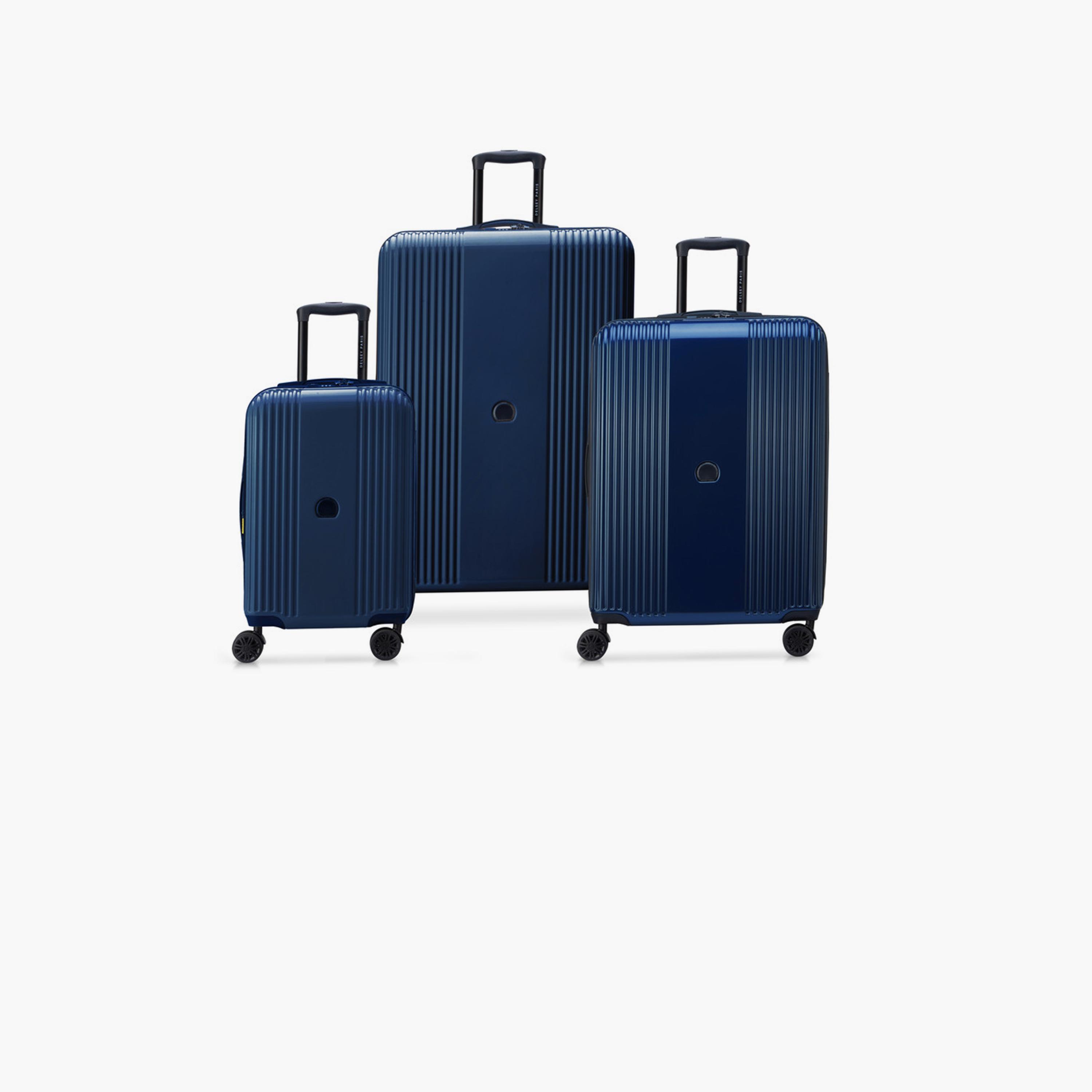 Delsey Paris Ophelie Set of 3 Polycarbonate with ABS Hard Sided 4-Wheeler Spinner Trolley Bag with TSA Lock-travel-luggagesandbags-luggage-image-1