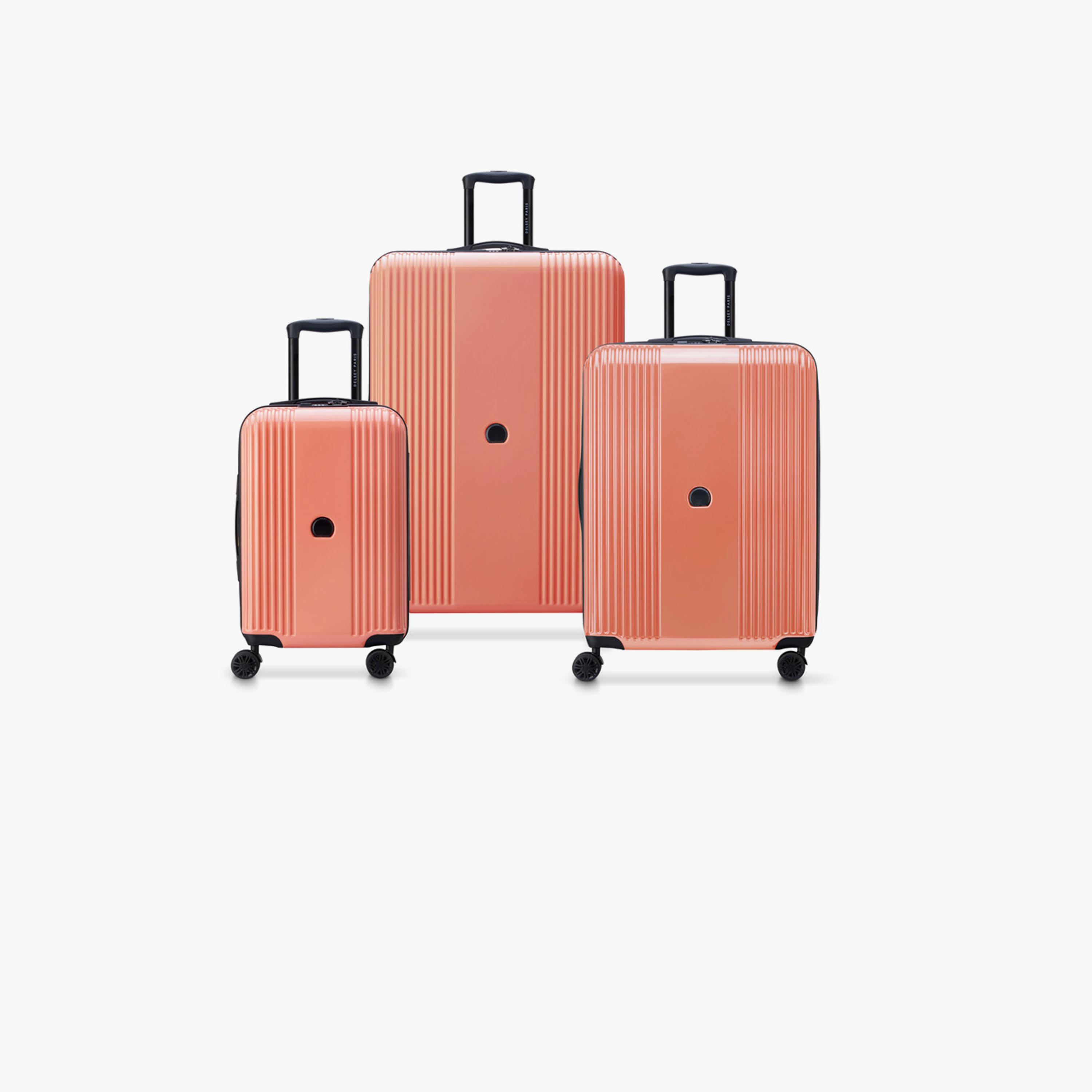Delsey Paris Ophelie Set of 3 Polycarbonate with ABS Hard Sided 4-Wheeler Spinner Trolley Bag with TSA Lock-travel-luggagesandbags-luggage-image-1