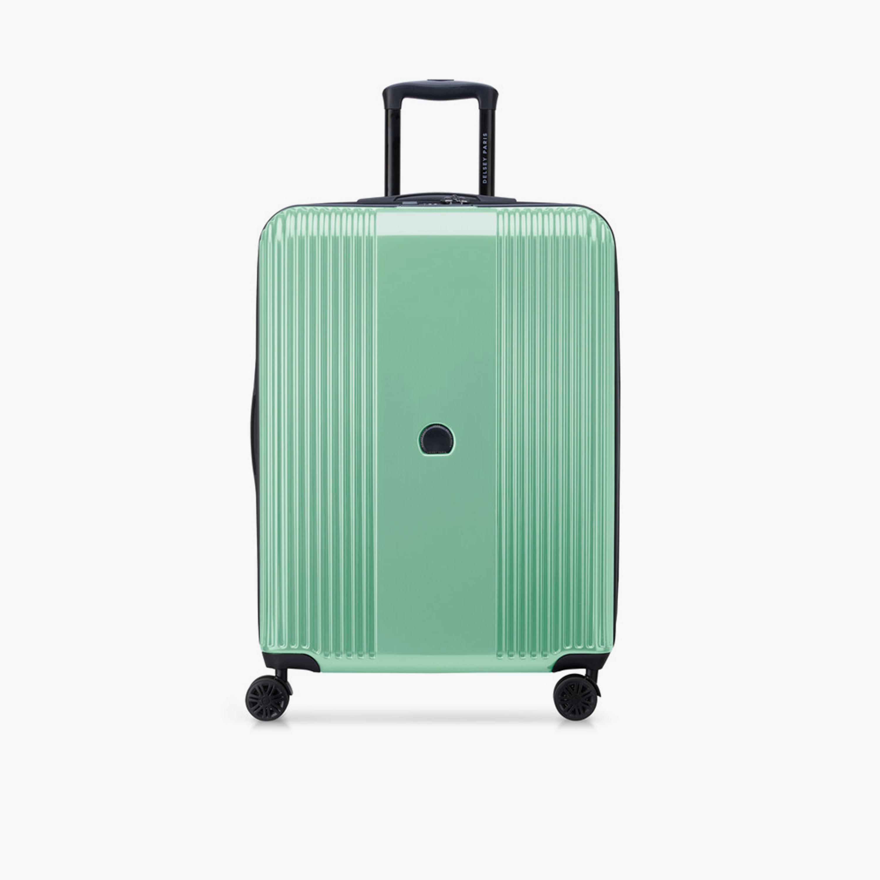 Delsey Paris Ophelie 70 CM Medium Checkin Polycarbonate with ABS Hard Sided 4-Wheeler Spinner Trolley Bag with TSA Lock-travel-luggagesandbags-luggage-image-1