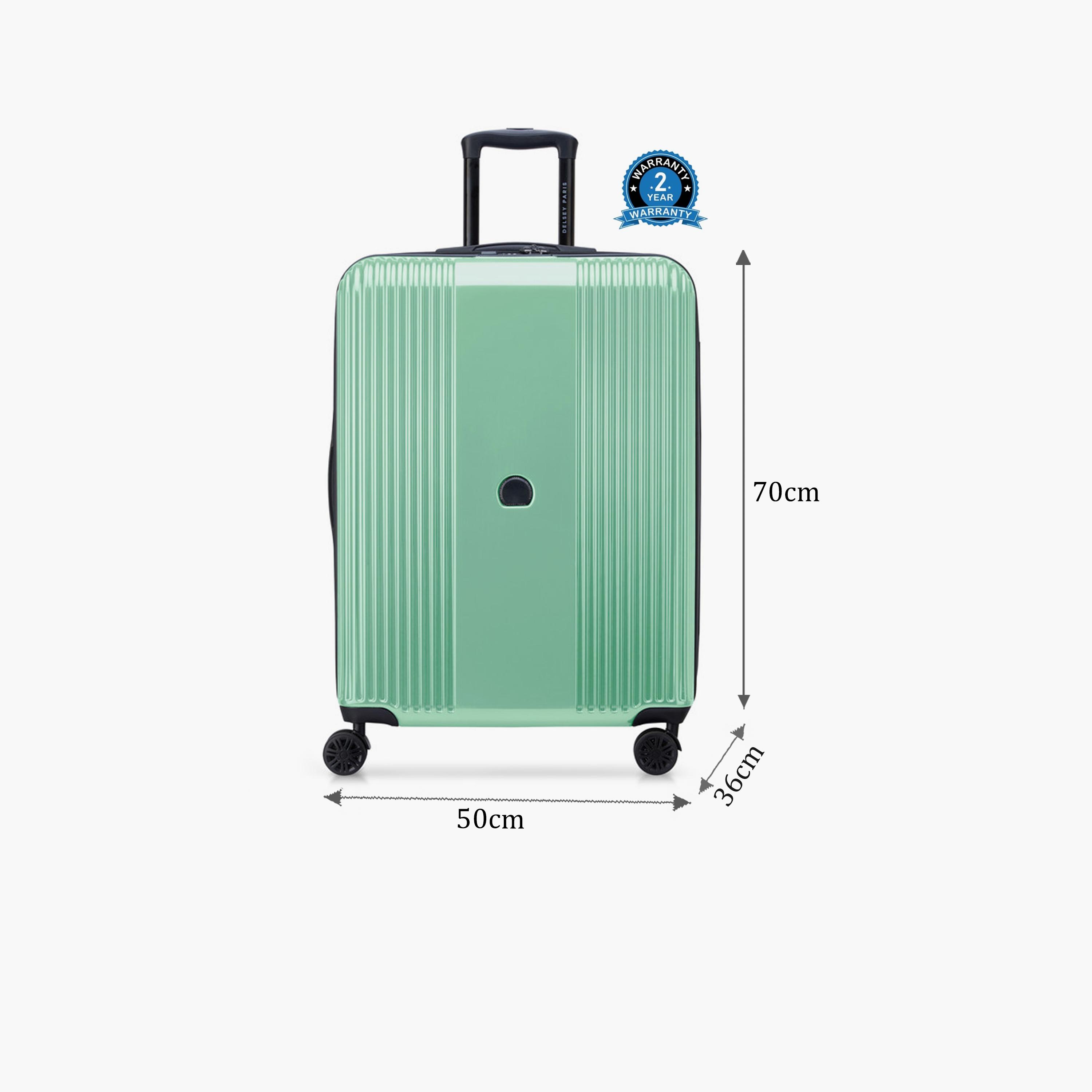 Delsey Paris Ophelie 70 CM Medium Checkin Polycarbonate with ABS Hard Sided 4-Wheeler Spinner Trolley Bag with TSA Lock-travel-luggagesandbags-luggage-image-2