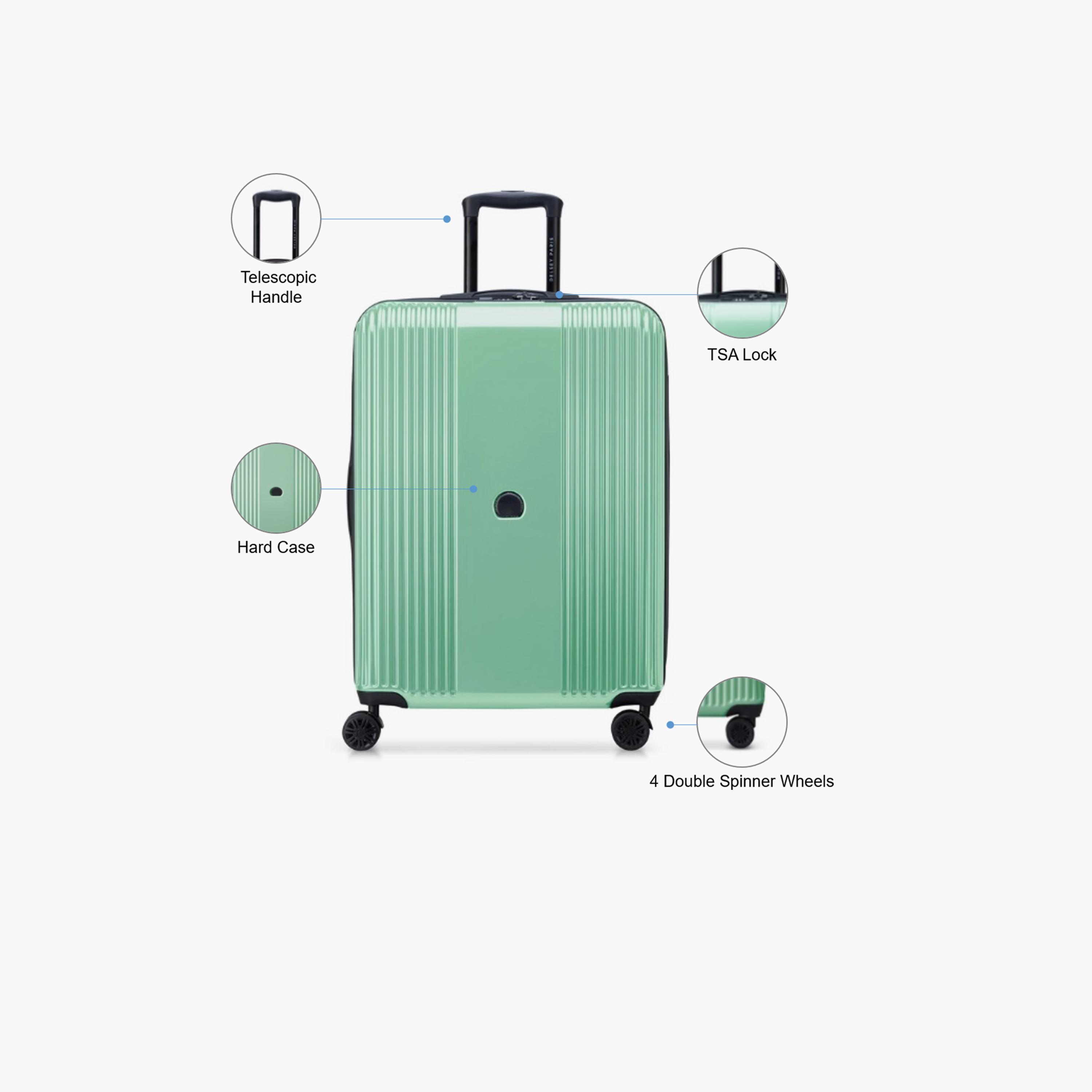 Delsey Paris Ophelie 70 CM Medium Checkin Polycarbonate with ABS Hard Sided 4-Wheeler Spinner Trolley Bag with TSA Lock-travel-luggagesandbags-luggage-image-3