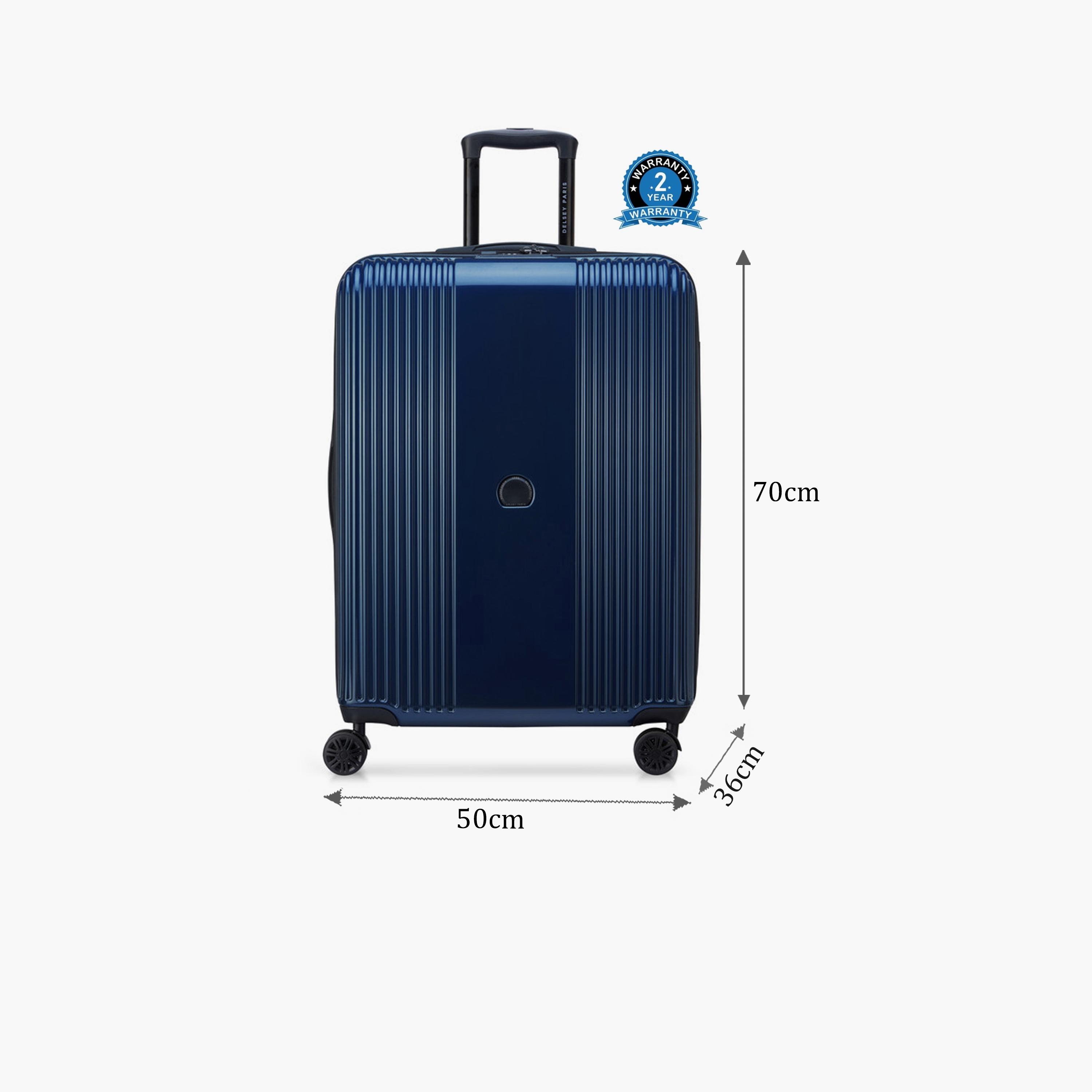 Delsey Paris Ophelie 70 CM Medium Checkin Polycarbonate with ABS Hard Sided 4-Wheeler Spinner Trolley Bag with TSA Lock-travel-luggagesandbags-luggage-image-2