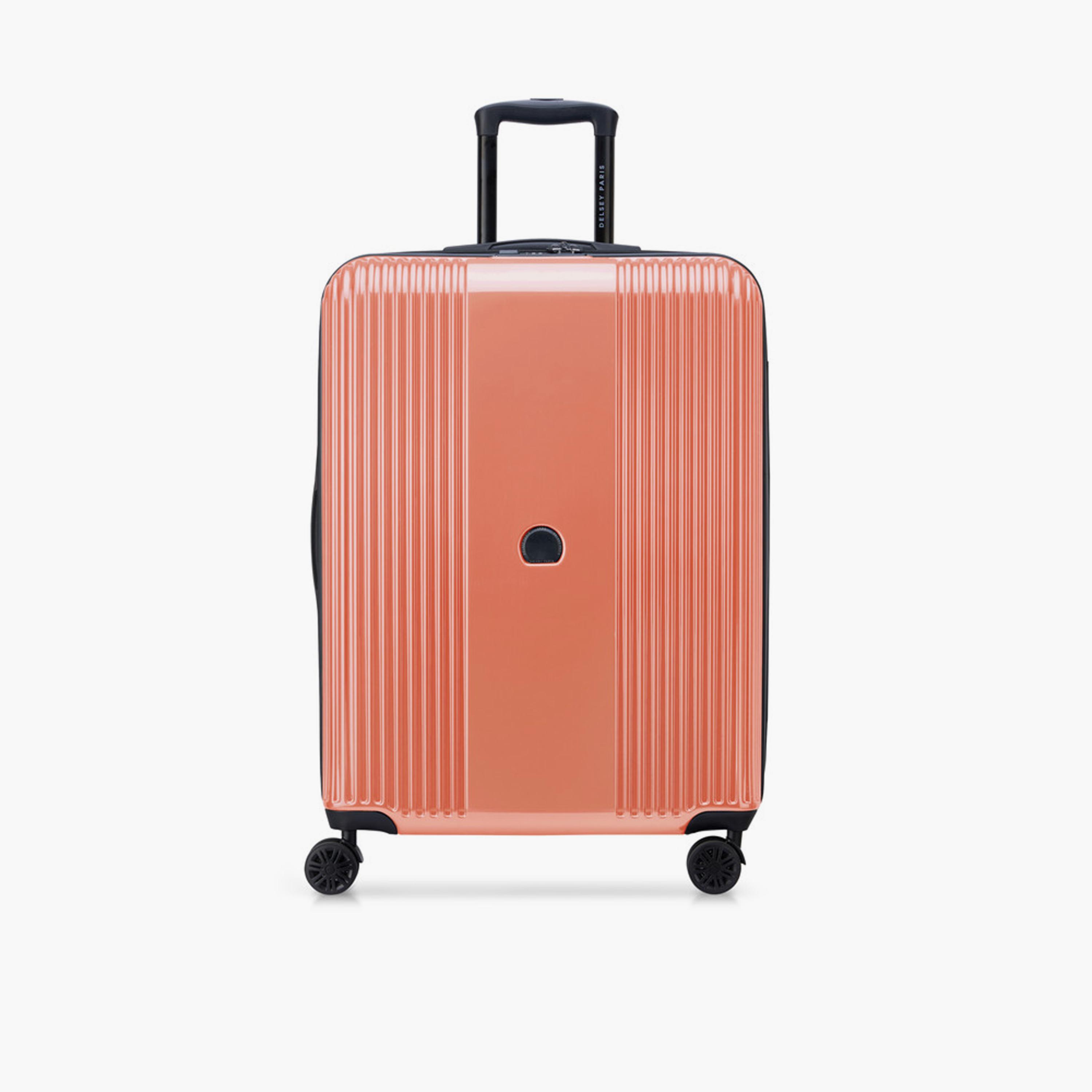 Delsey Paris Ophelie 70 CM Medium Checkin Polycarbonate with ABS Hard Sided 4-Wheeler Spinner Trolley Bag with TSA Lock-travel-luggagesandbags-luggage-image-1