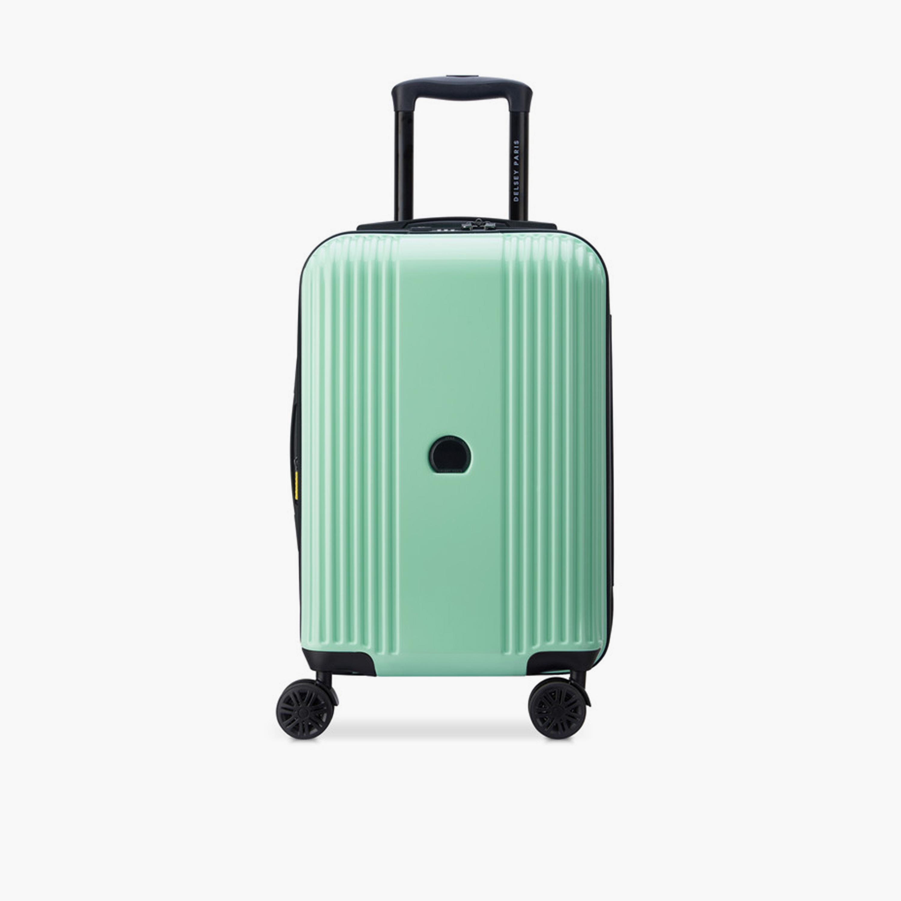 Delsey Paris Ophelie 55 CM Small Cabin Polycarbonate with ABS Hard Sided 4-Wheeler Spinner Trolley Bag with TSA Lock-travel-luggagesandbags-luggage-image-1
