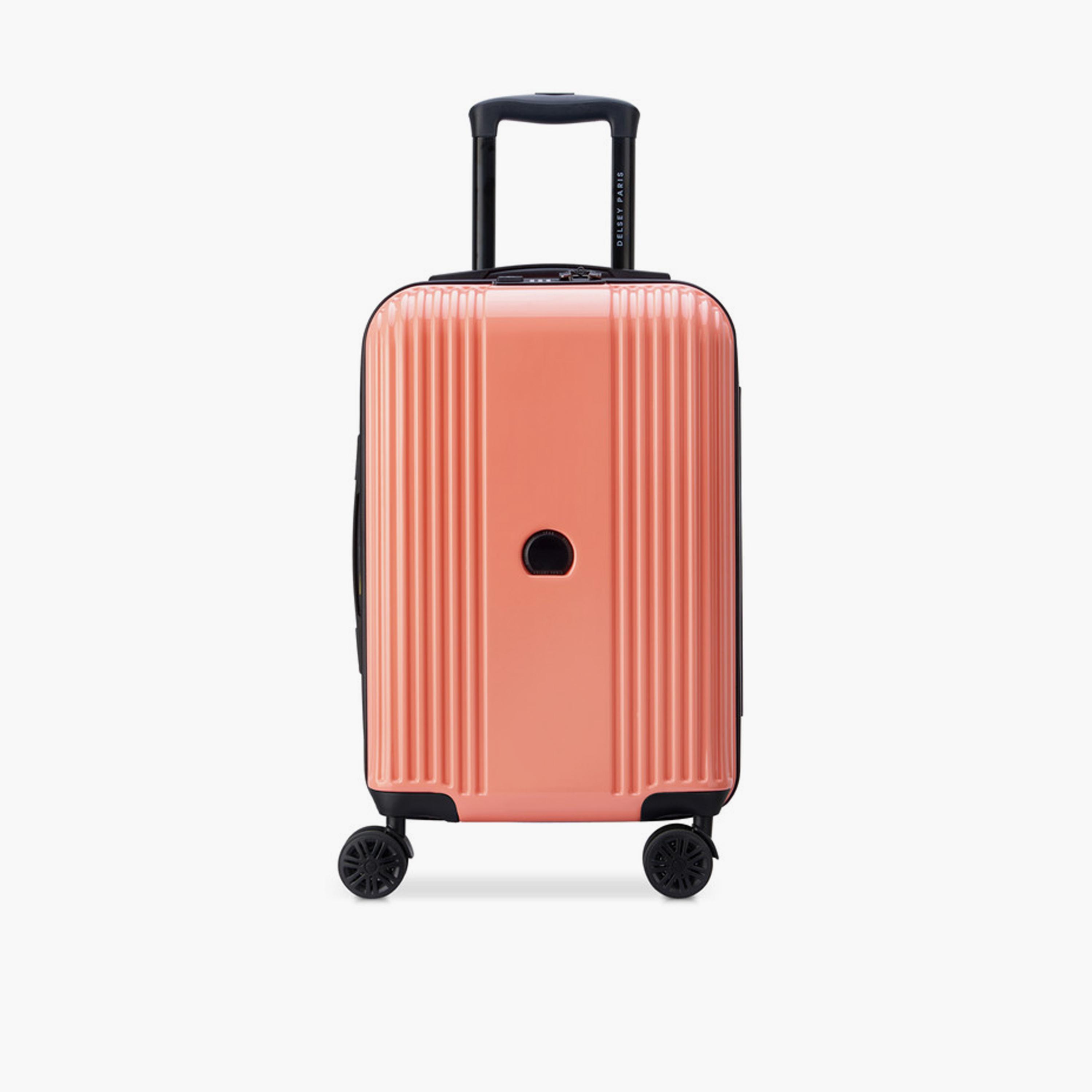 Delsey Paris Ophelie 55 CM Small Cabin Polycarbonate with ABS Hard Sided 4-Wheeler Spinner Trolley Bag with TSA Lock-travel-luggagesandbags-luggage-image-1