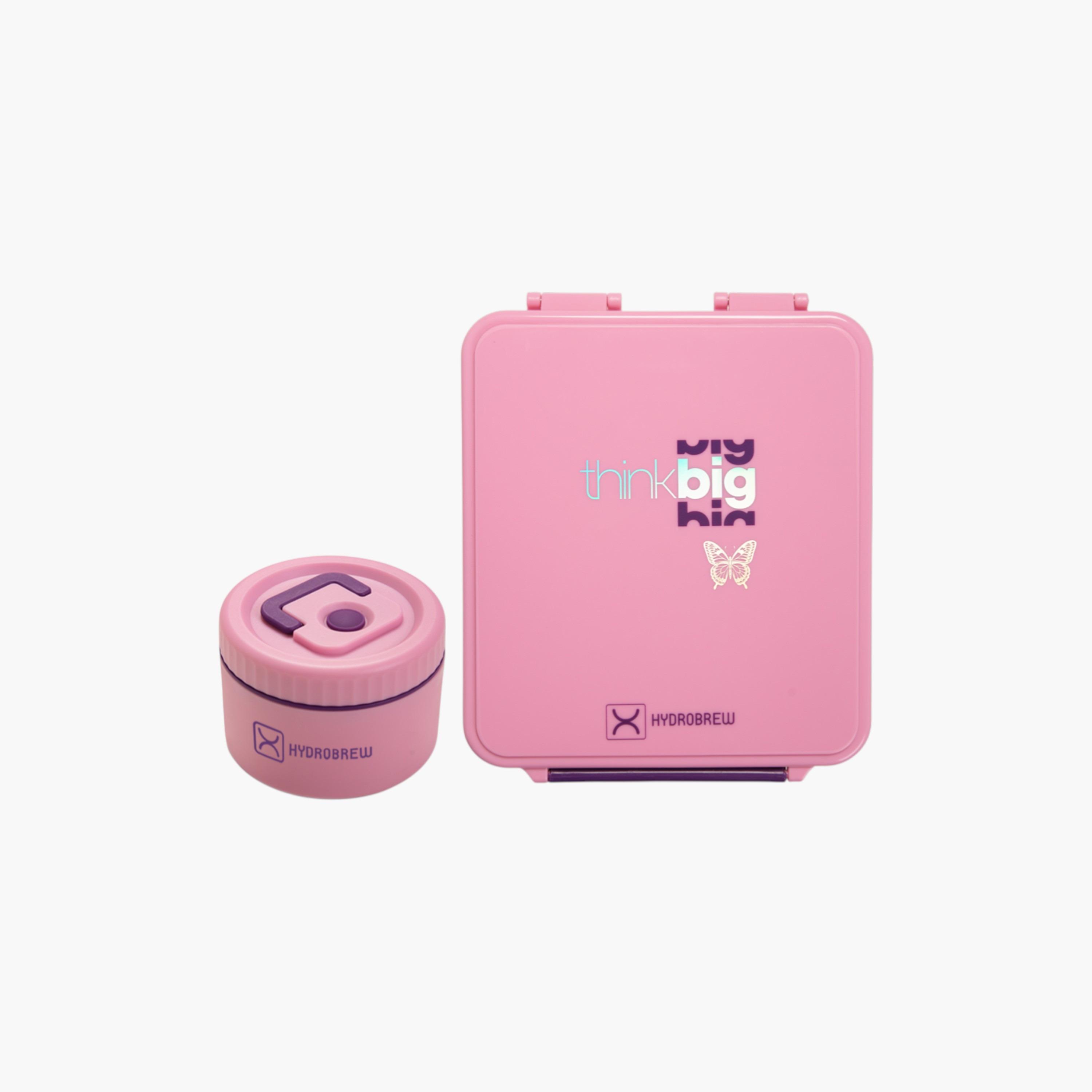 صندوق غداء بنتو بطبعات مع جرة طعام ستيل من هيدروبرو-school-lunchessentials-lunchboxes-image-1