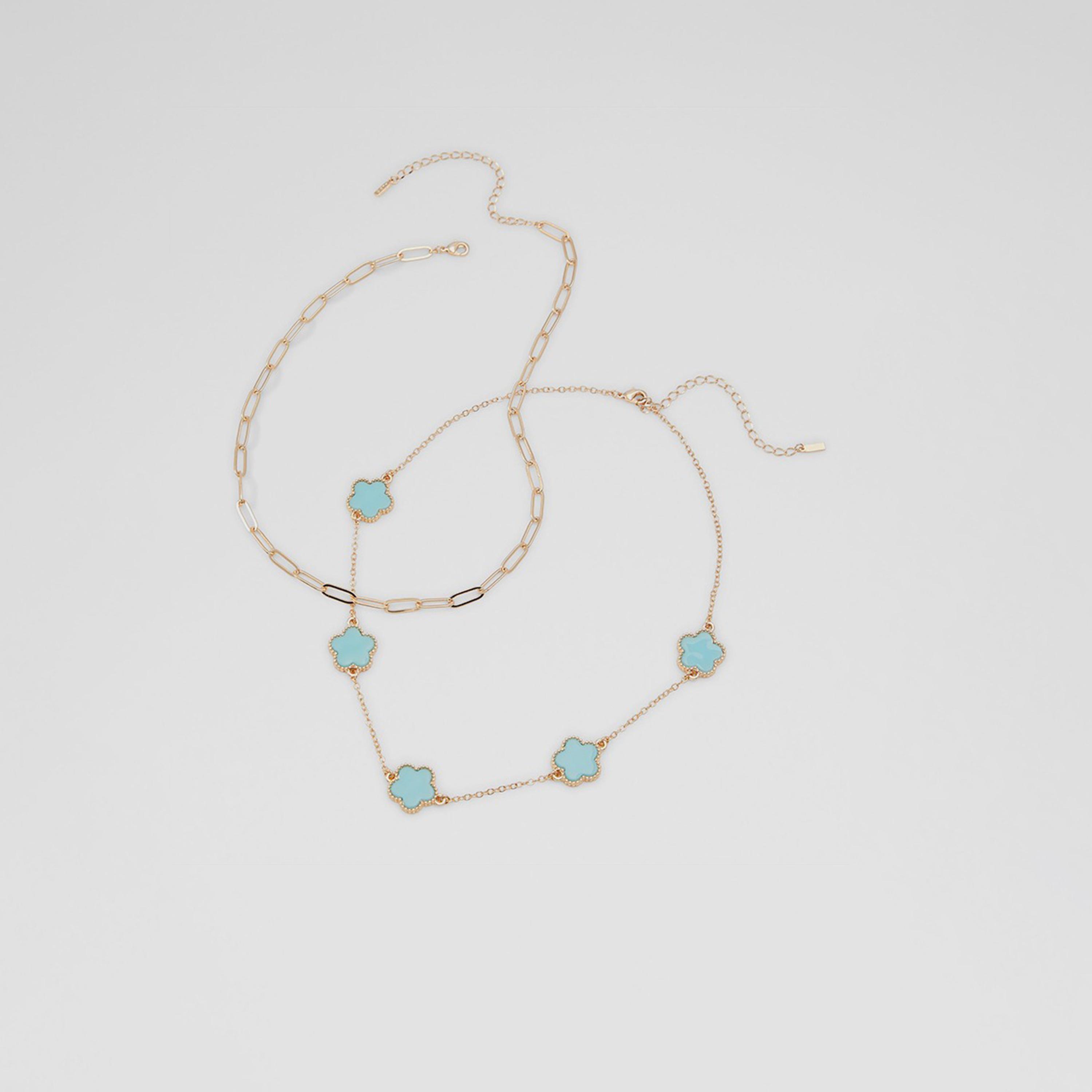 ألدو قلادة نسائية معدنية مرصعة بالفضة متعددة الألوان | مقاس واحد | 23FEELINBLUE-women-watchesandjewellery-jewellery-necklacesandpendants-image-1