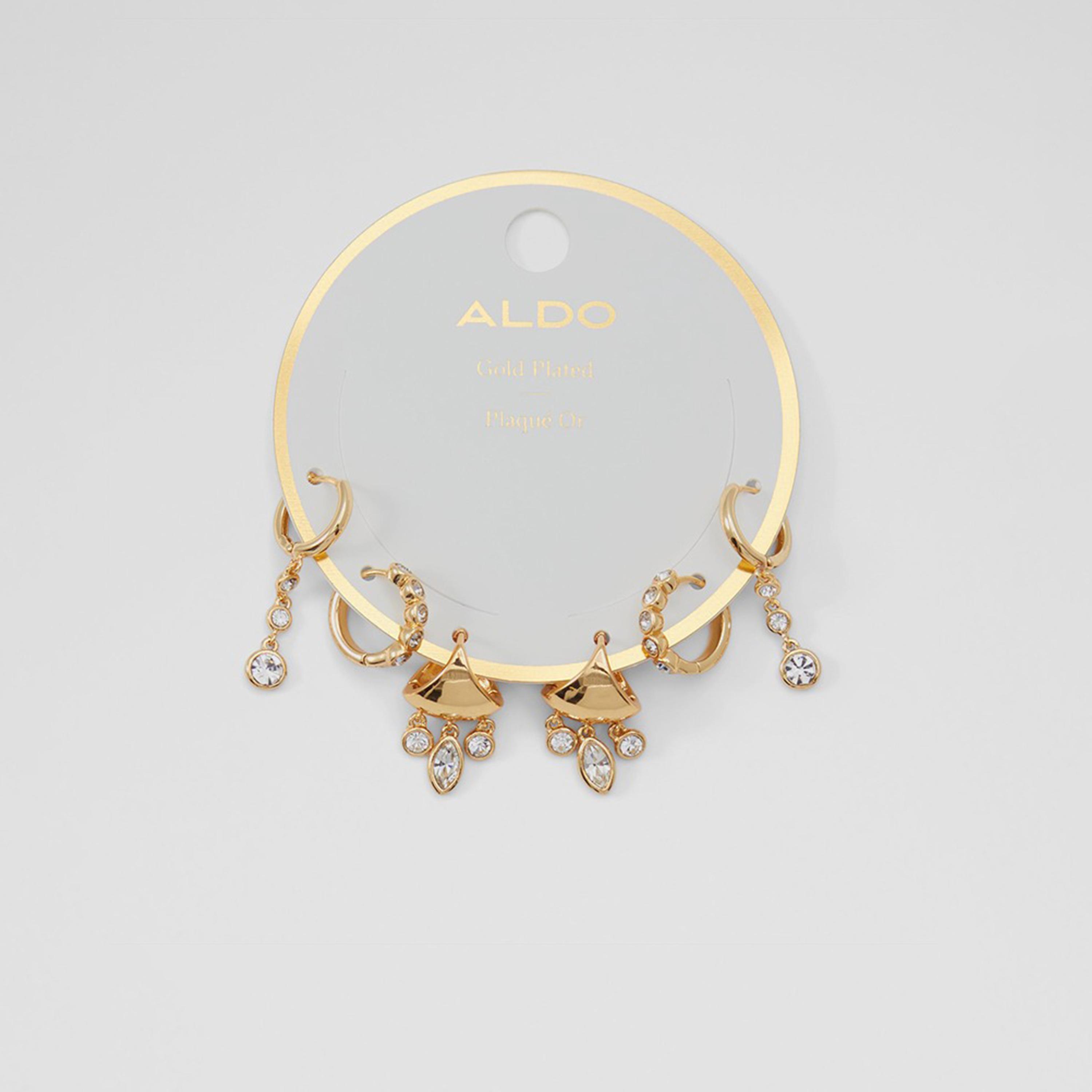 ألدو أقراط نسائية دائرية مزخرفة بالذهب | 23ADWAEMETH-women-watchesandjewellery-jewellery-earrings-image-1