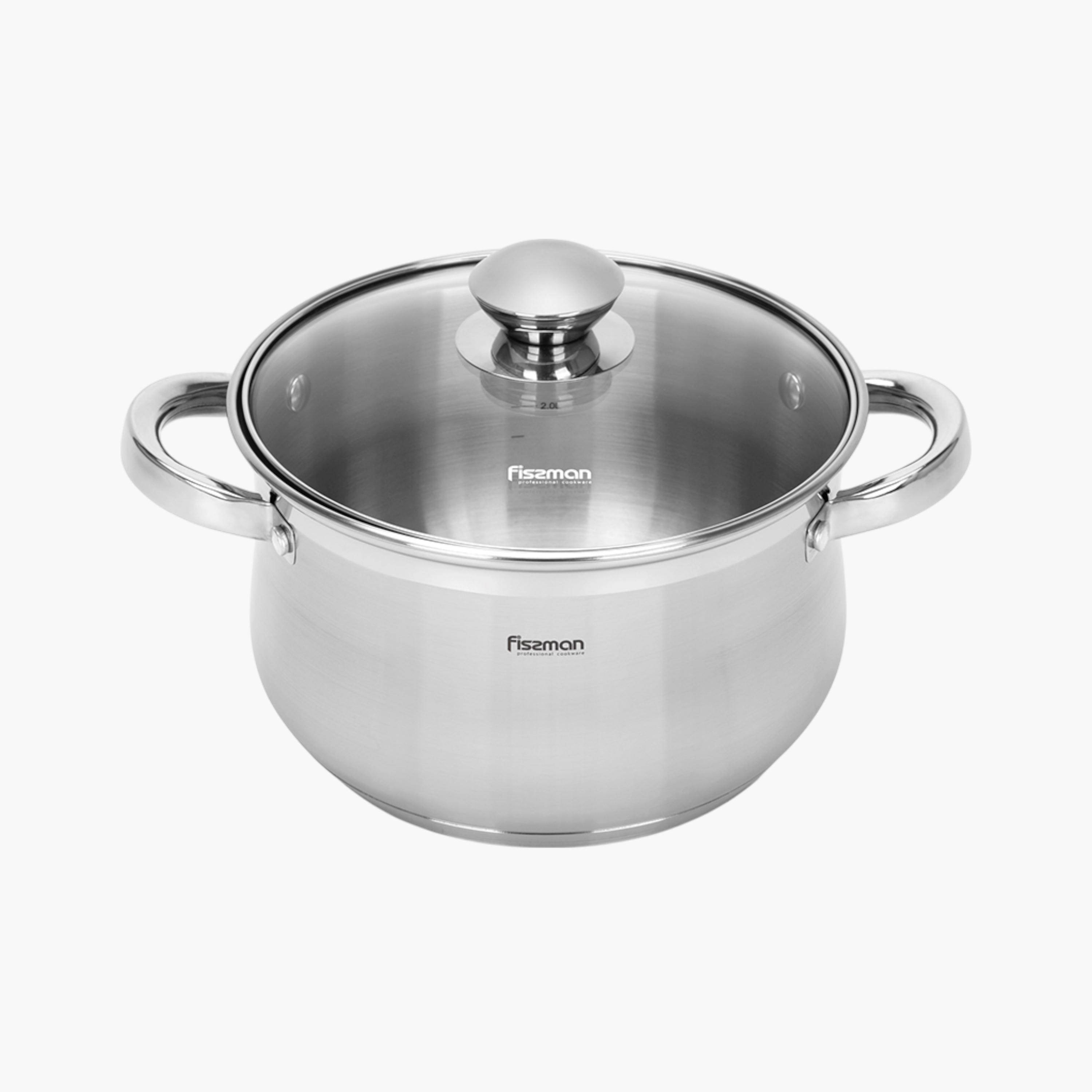Felina Stainless Steel Stockpot with Glass Lid - 3.9 L-household-kitchen-cookware-potsandpans-image-1