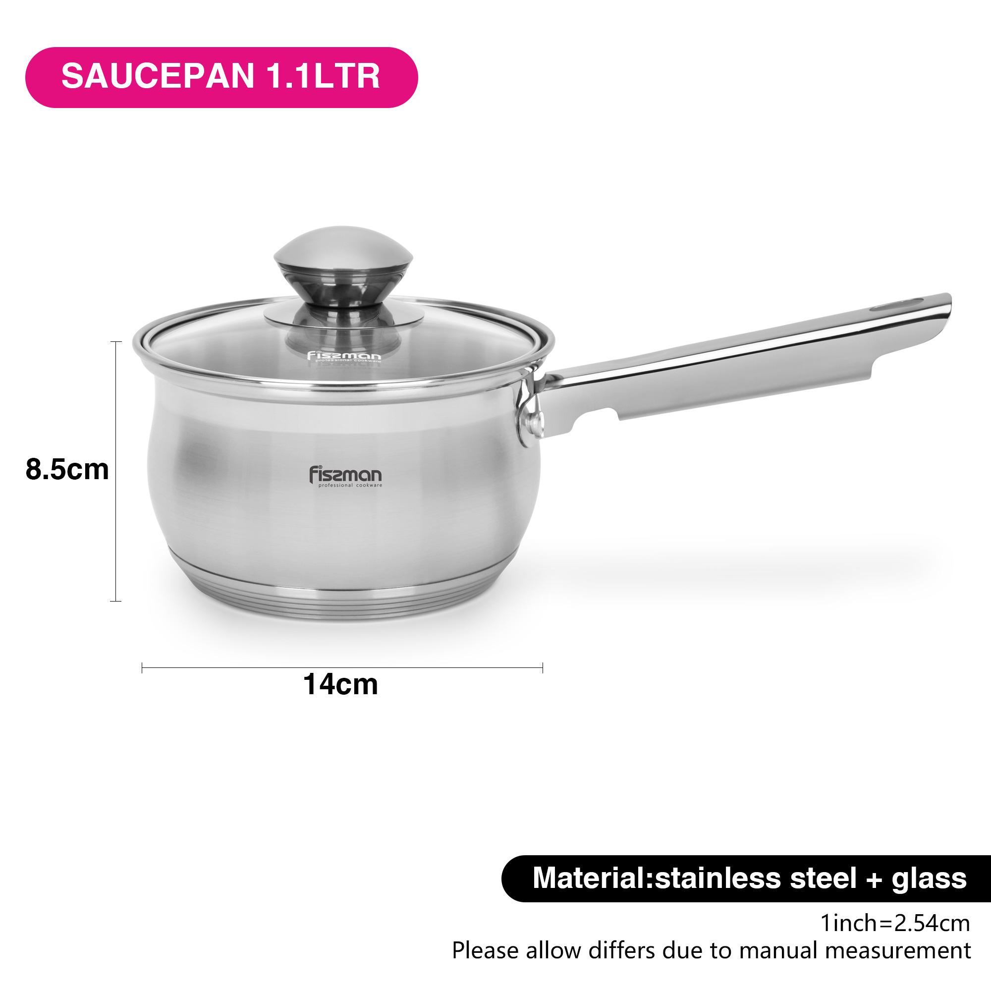Felina Stainless Steel Saucepan with Lid - 1.1 L-household-kitchen-cookware-potsandpans-image-4