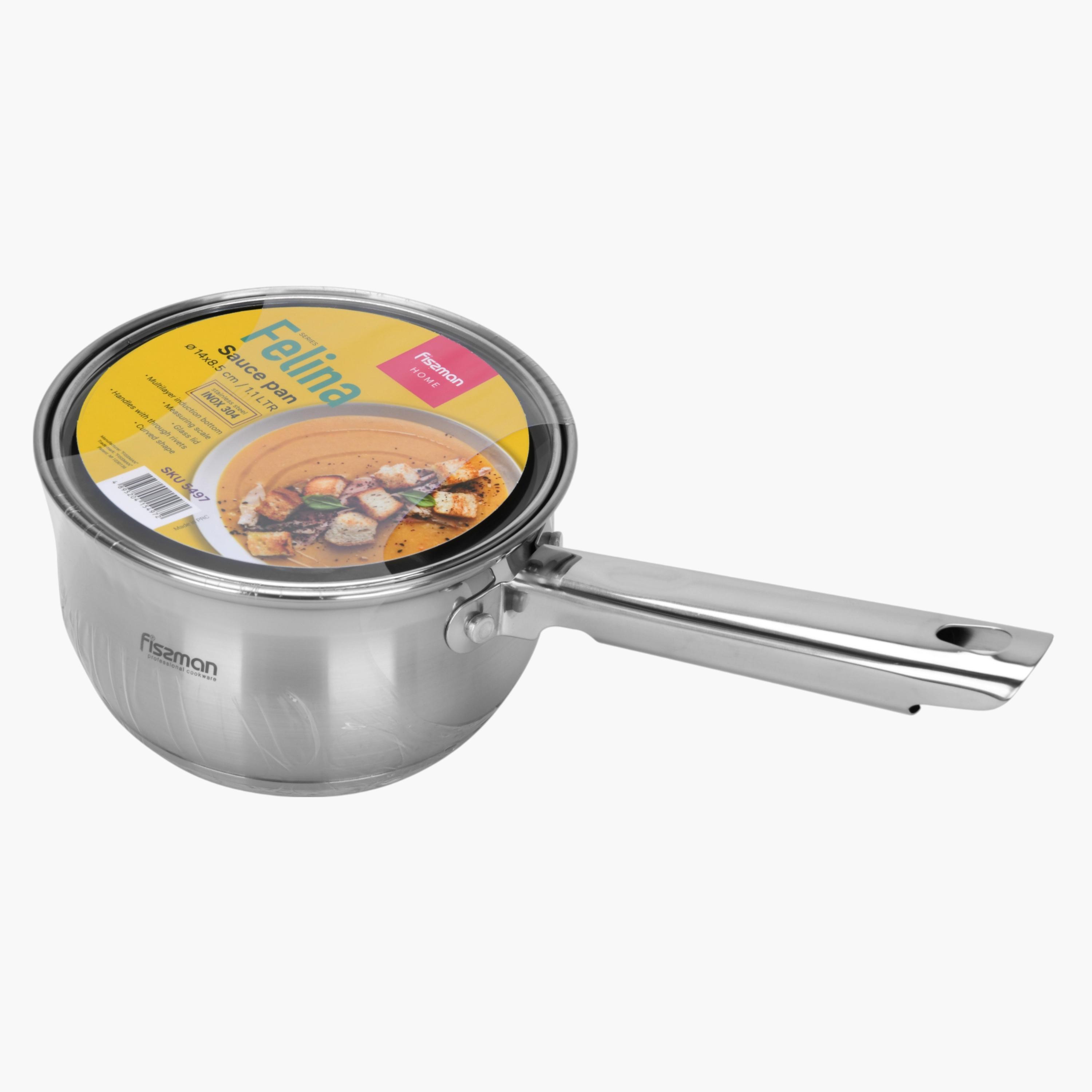 Felina Stainless Steel Saucepan with Lid - 1.1 L-household-kitchen-cookware-potsandpans-image-7