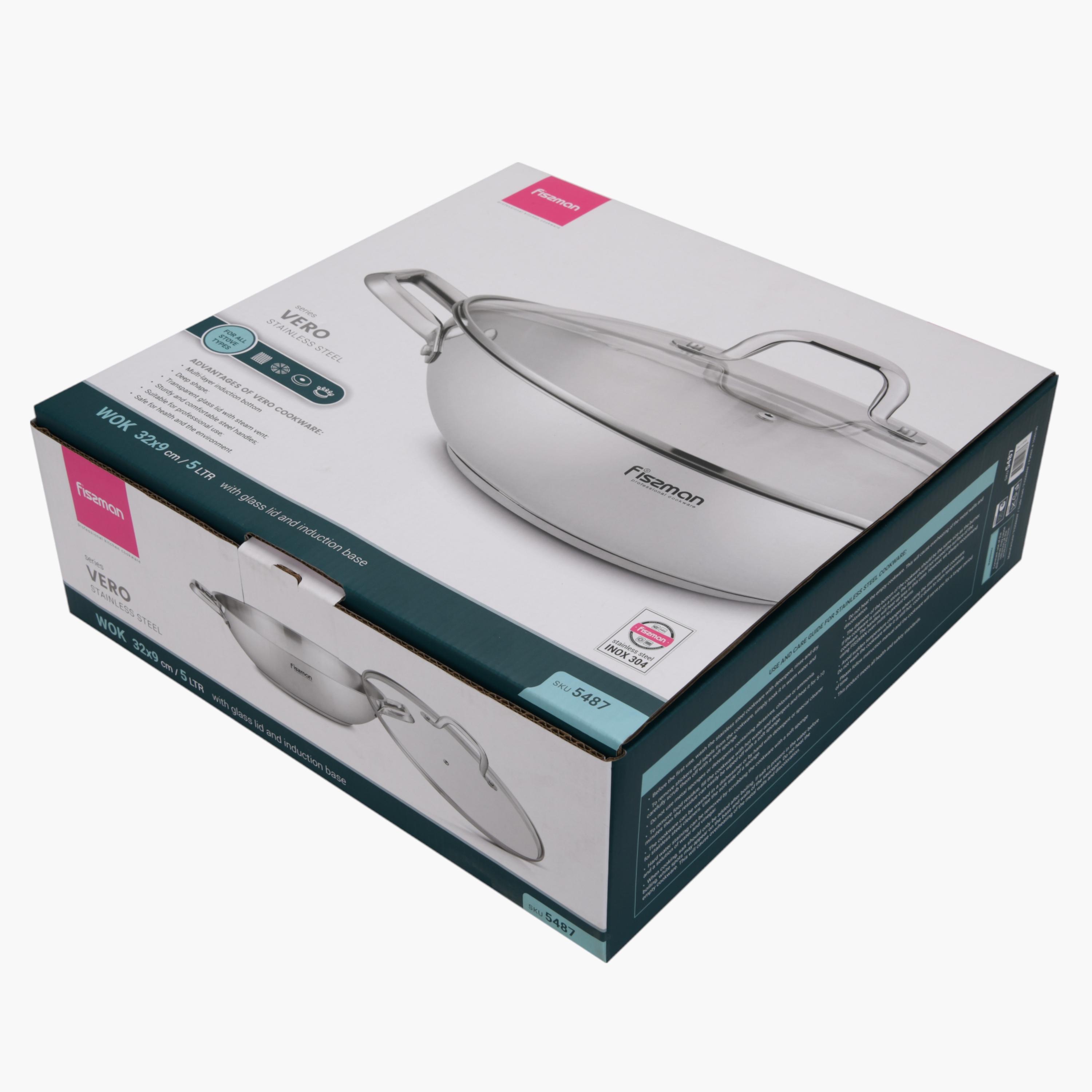 مقلاة ووك ستانليس ستيل مع غطاء زجاجي فيرو من فيسمان - 5 لتر-household-kitchen-cookware-potsandpans-image-10