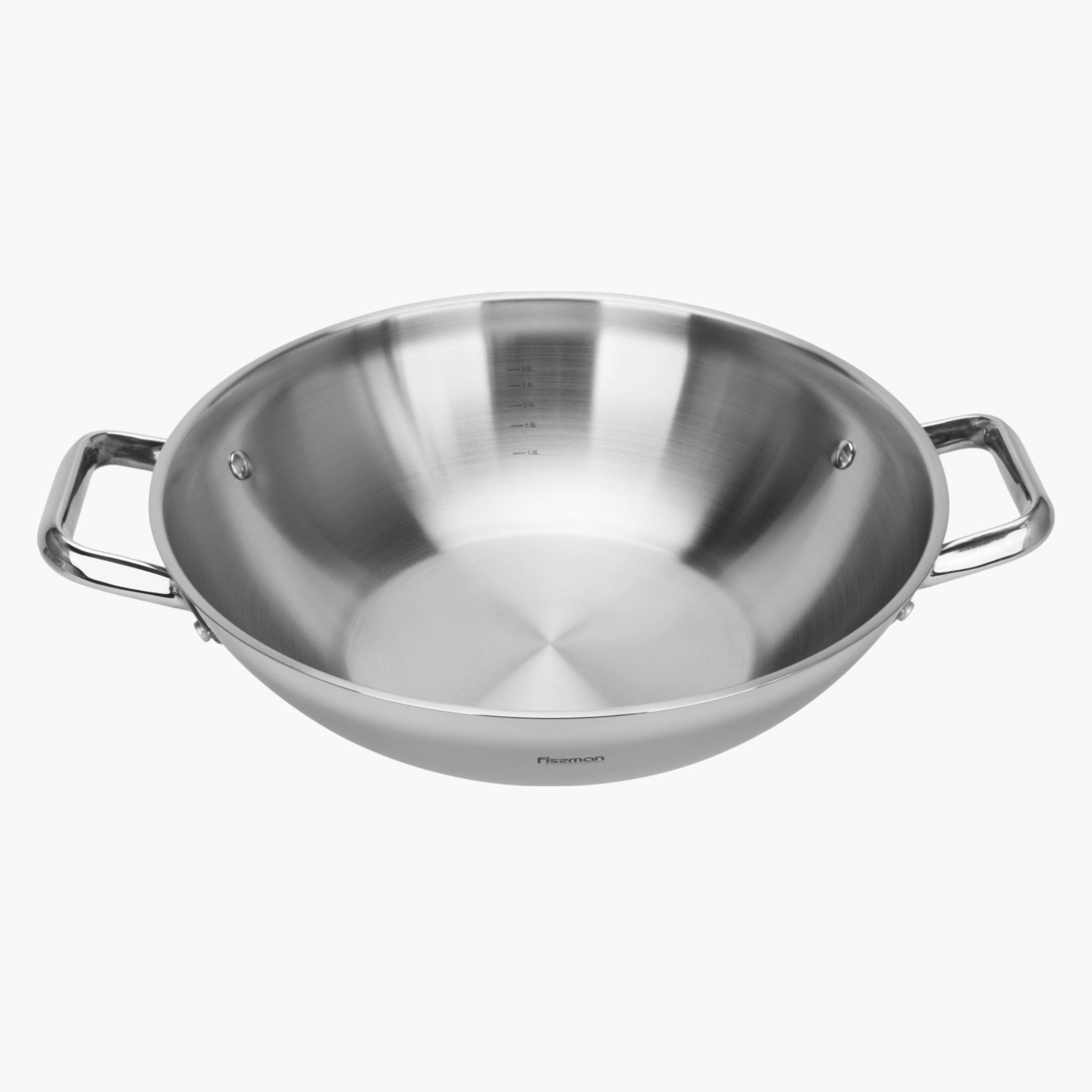 مقلاة ووك ستانليس ستيل مع غطاء زجاجي فيرو من فيسمان - 5 لتر-household-kitchen-cookware-potsandpans-image-5