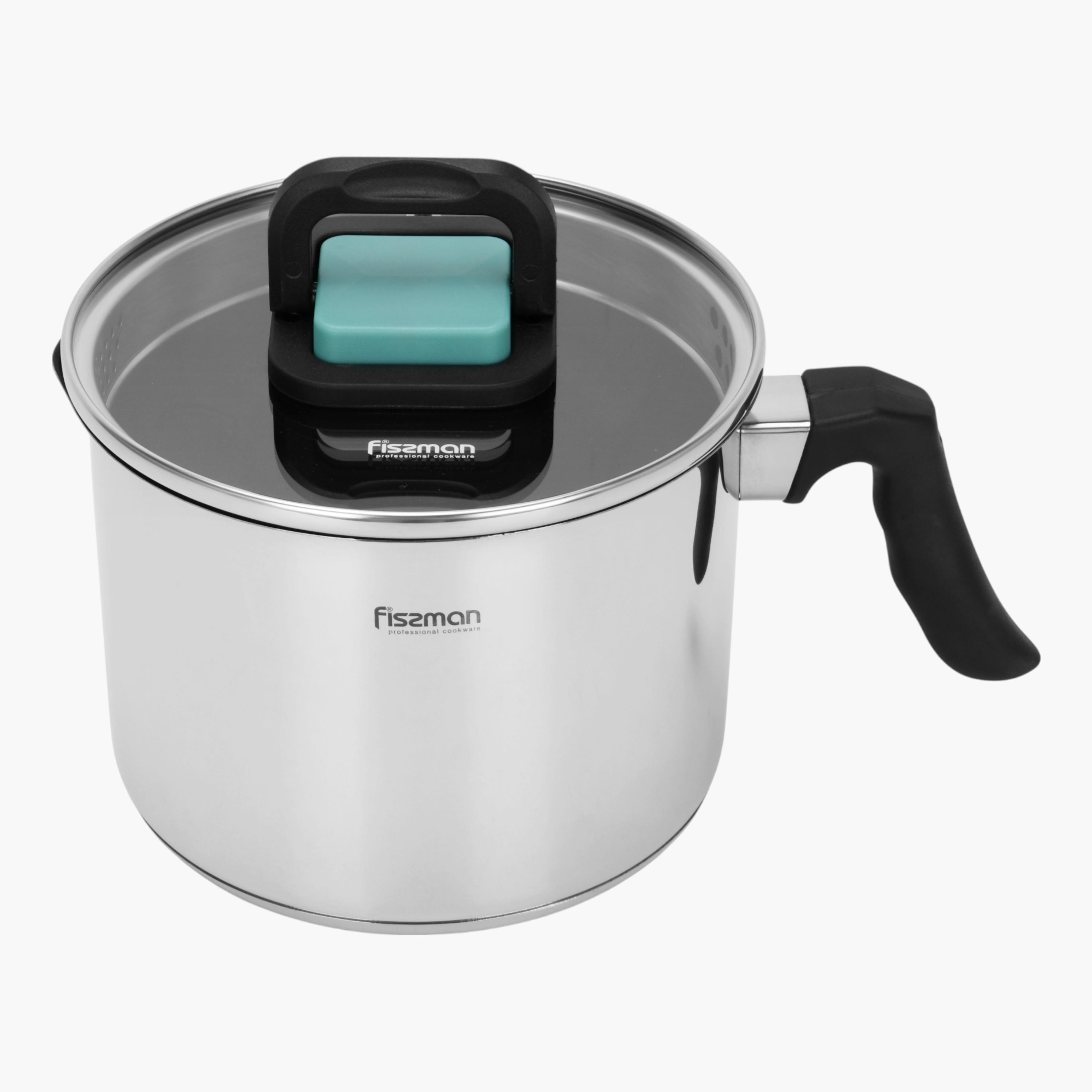 Stainless Steel Milk Pot with Glass Lid - 2.5 L-household-kitchen-cookware-potsandpans-image-1