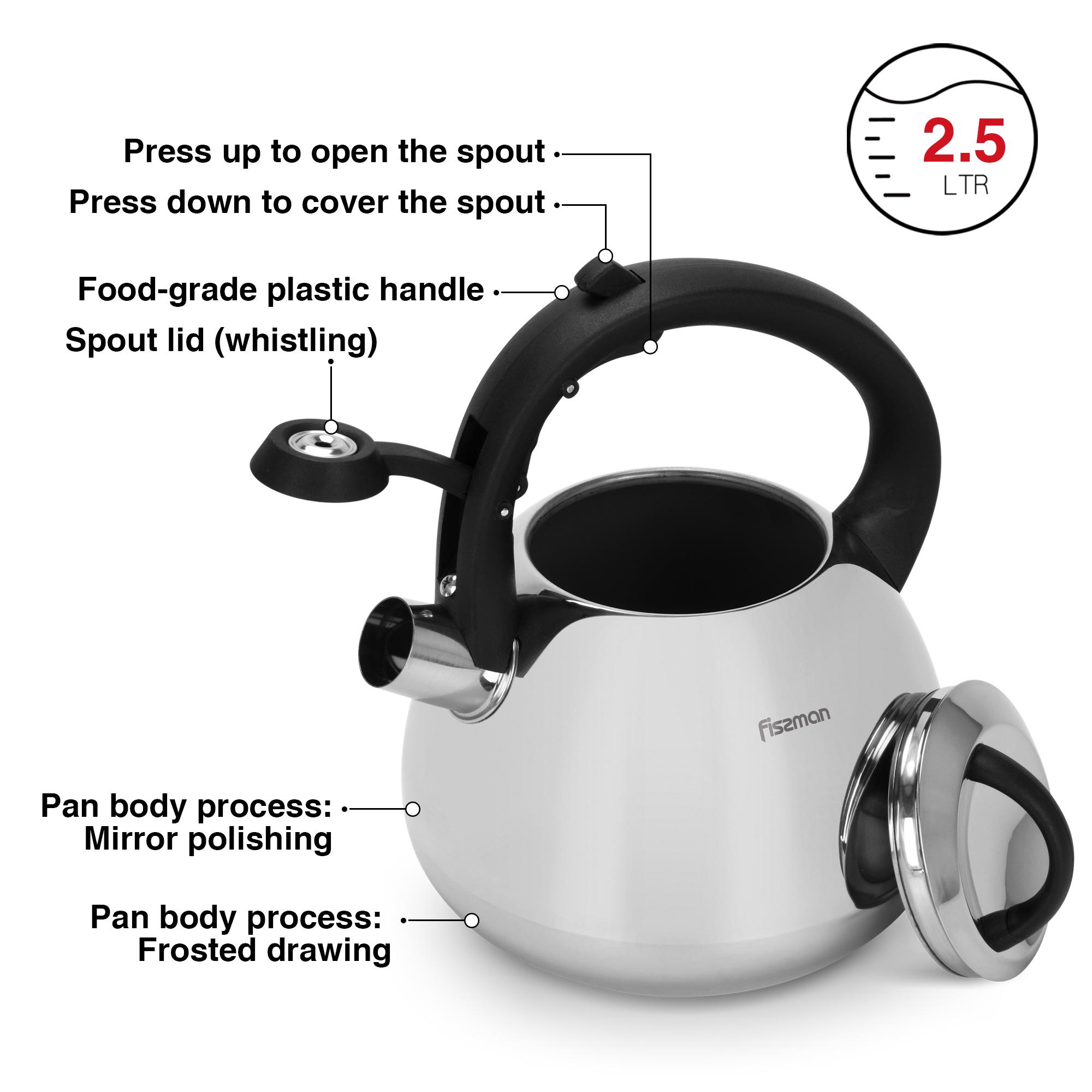 غلّاية بصوت صفير ستانليس ستيل أكواريوس من فيسمان - 2.5 لتر-household-dining-teaandcoffee-teaandcoffeeaccessories-image-2