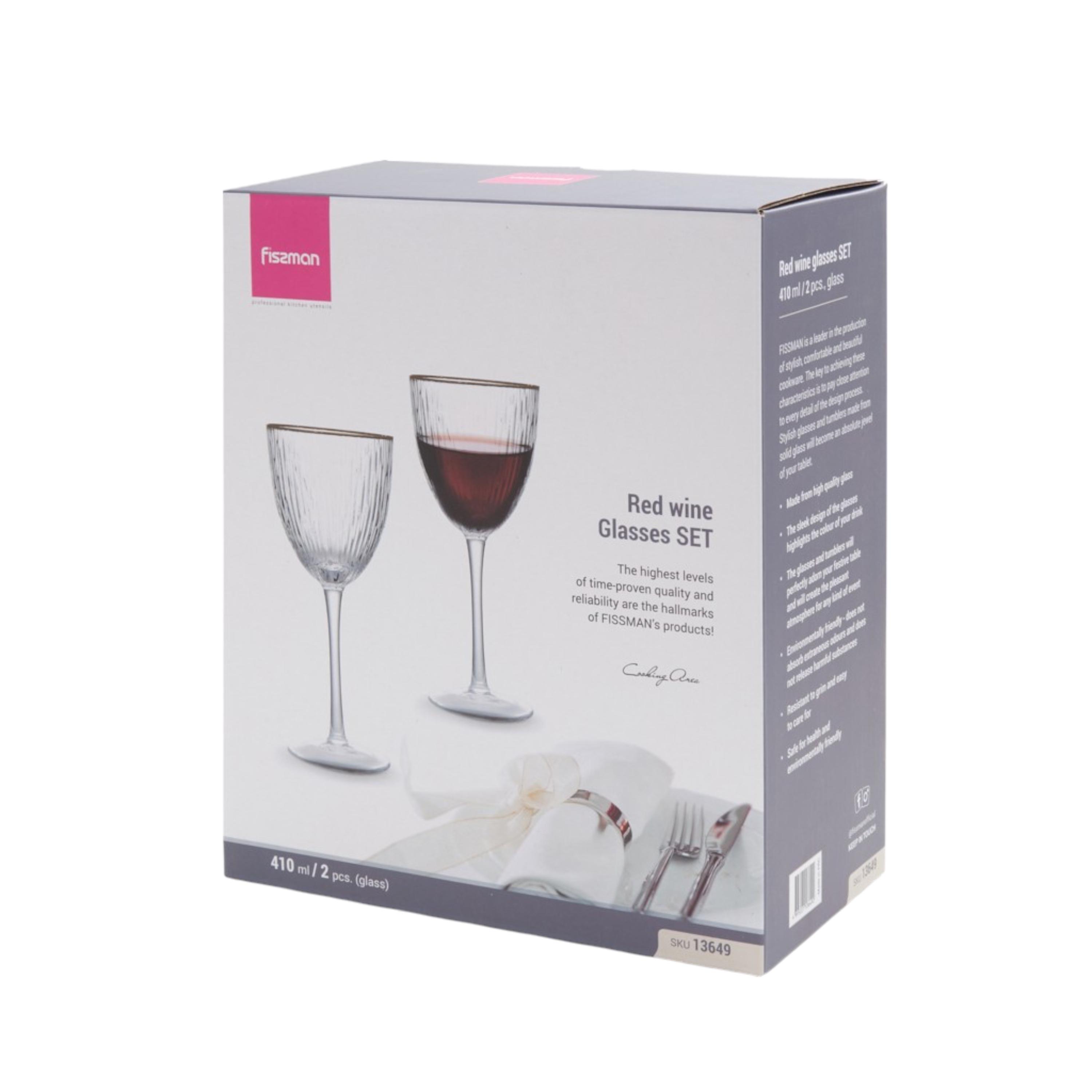 طقم كاسات زجاجية قطعتين من فيسمان - 410 مل-household-dining-glassware-stemware-image-6