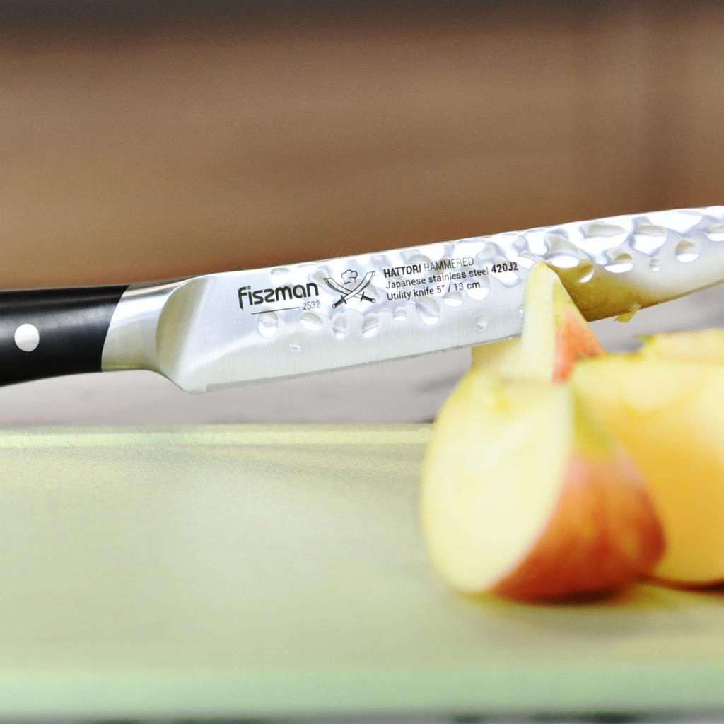 Hattori 5-inch Hammered Steel Utility Knife-household-kitchen-kitchentoolsandutensils-knives-image-4