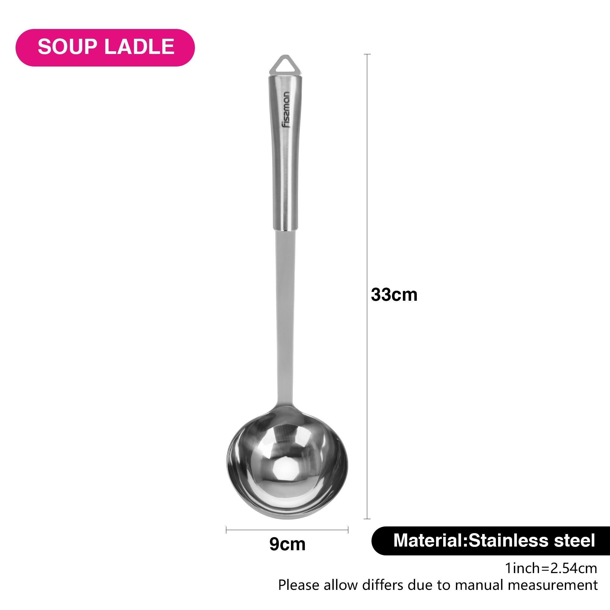 Fissman  Stainless Steel Soup Ladle - Bergamo-household-kitchen-kitchentoolsandutensils-cookingutensils-image-3