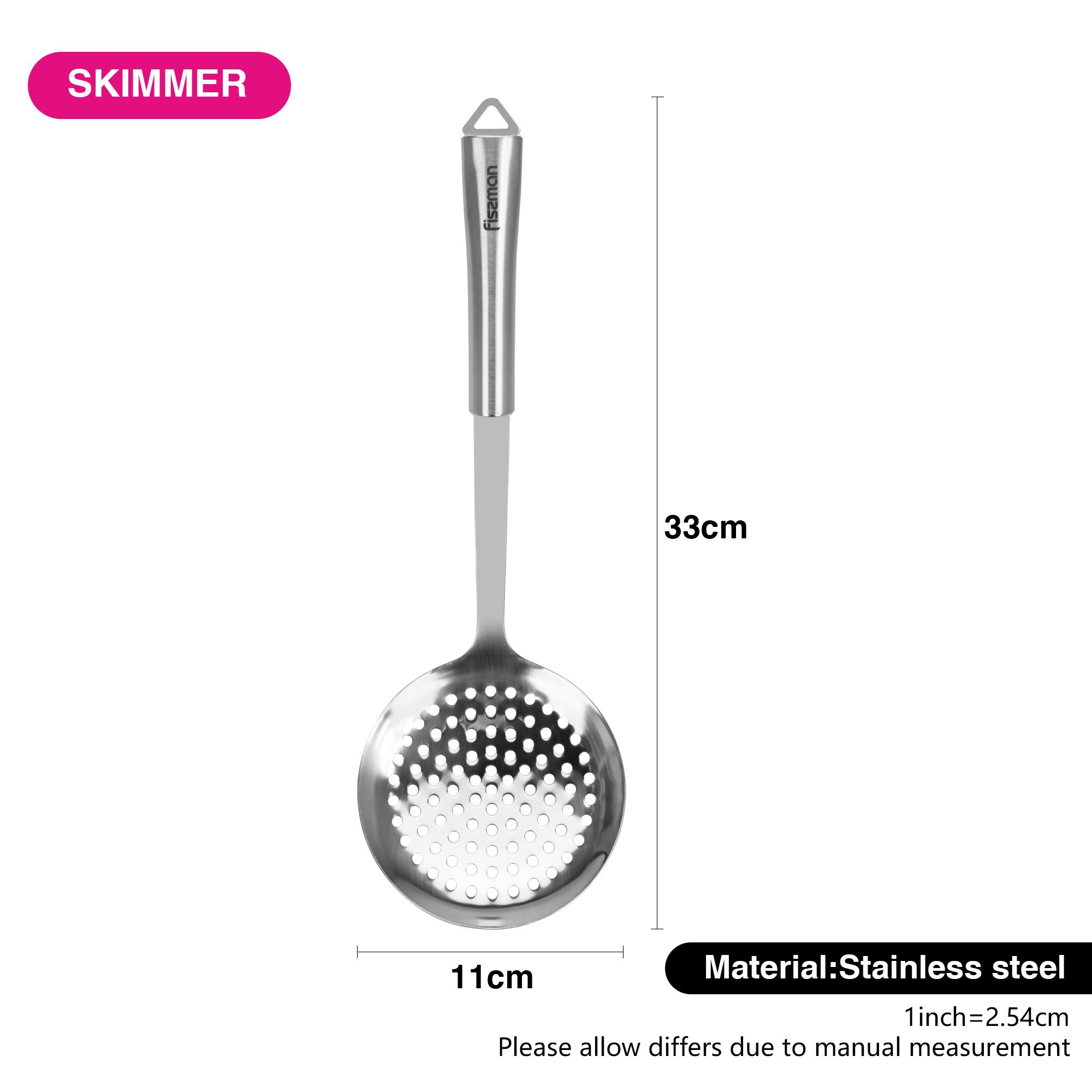 Stainless Steel Skimmer - Bergamo-household-kitchen-kitchentoolsandutensils-cookingutensils-image-3