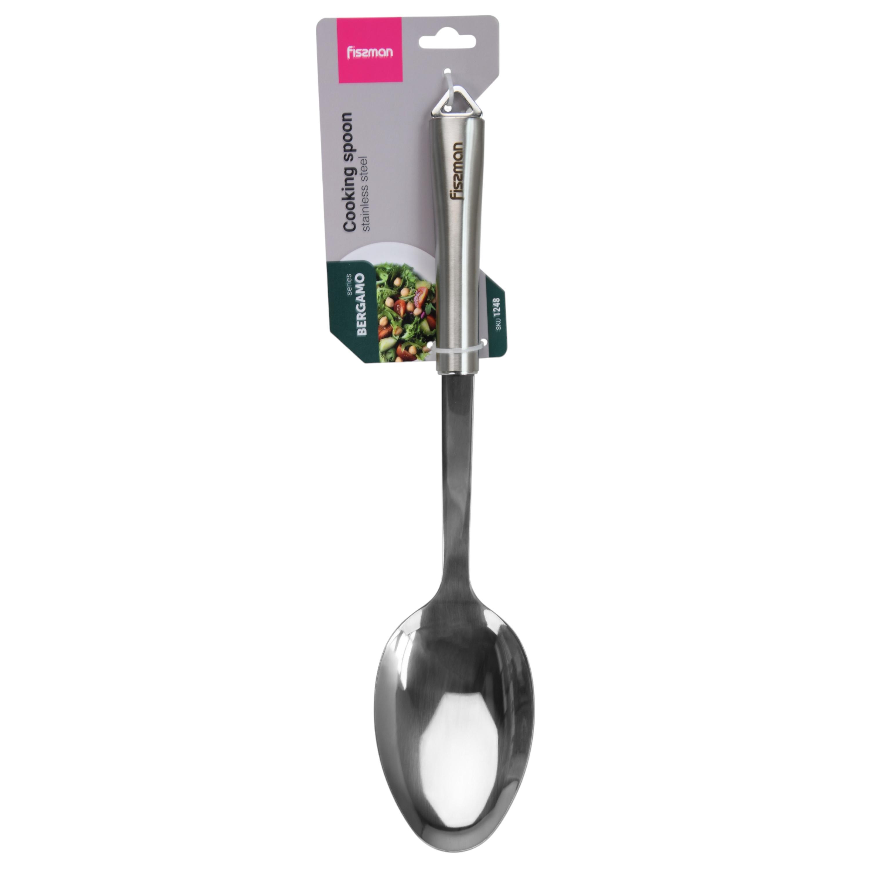 Fissman Bergamo Stainless Steel Cooking Spoon - 33 cms-household-kitchen-kitchentoolsandutensils-cookingutensils-image-6