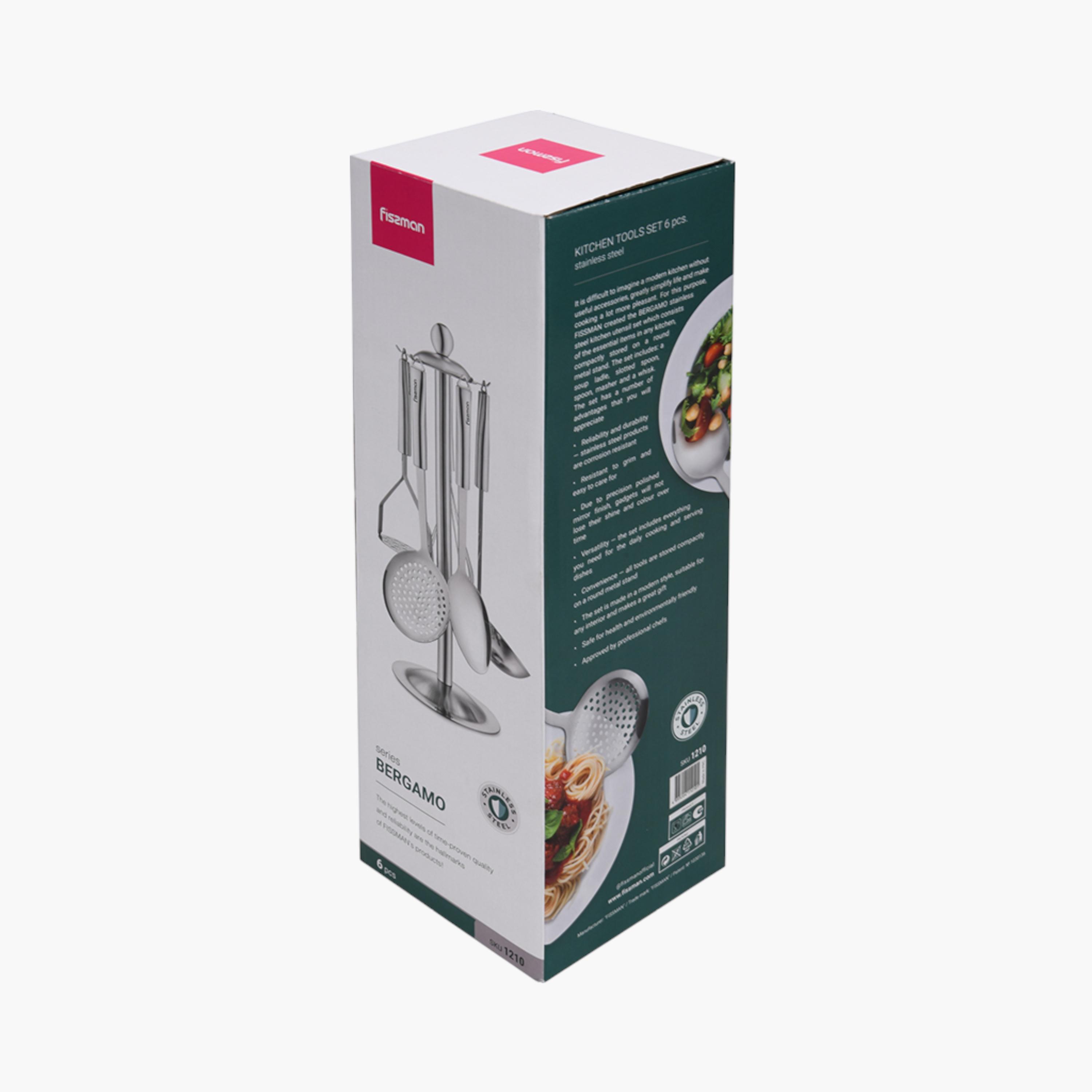 Fissman 6-Piece Stainless Steel Kitchen Tool Set - Bergamo-household-kitchen-kitchentoolsandutensils-cookingutensils-image-5