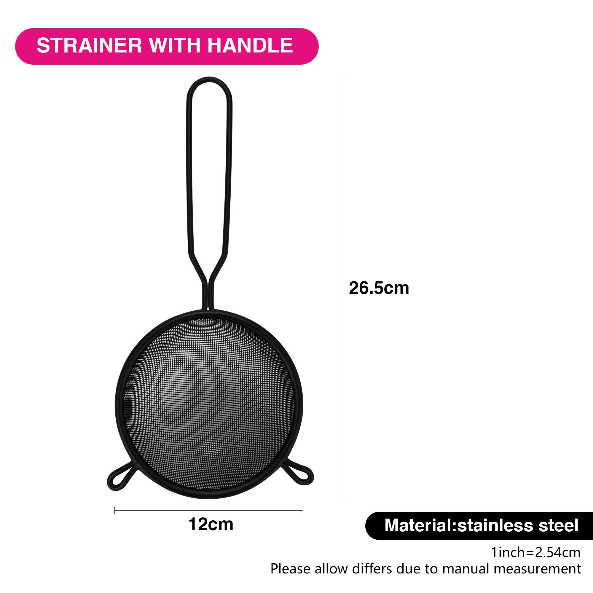 Stainless Steel Strainer with Handle - 12 cms-household-kitchen-kitchentoolsandutensils-colandersandstrainers-image-3