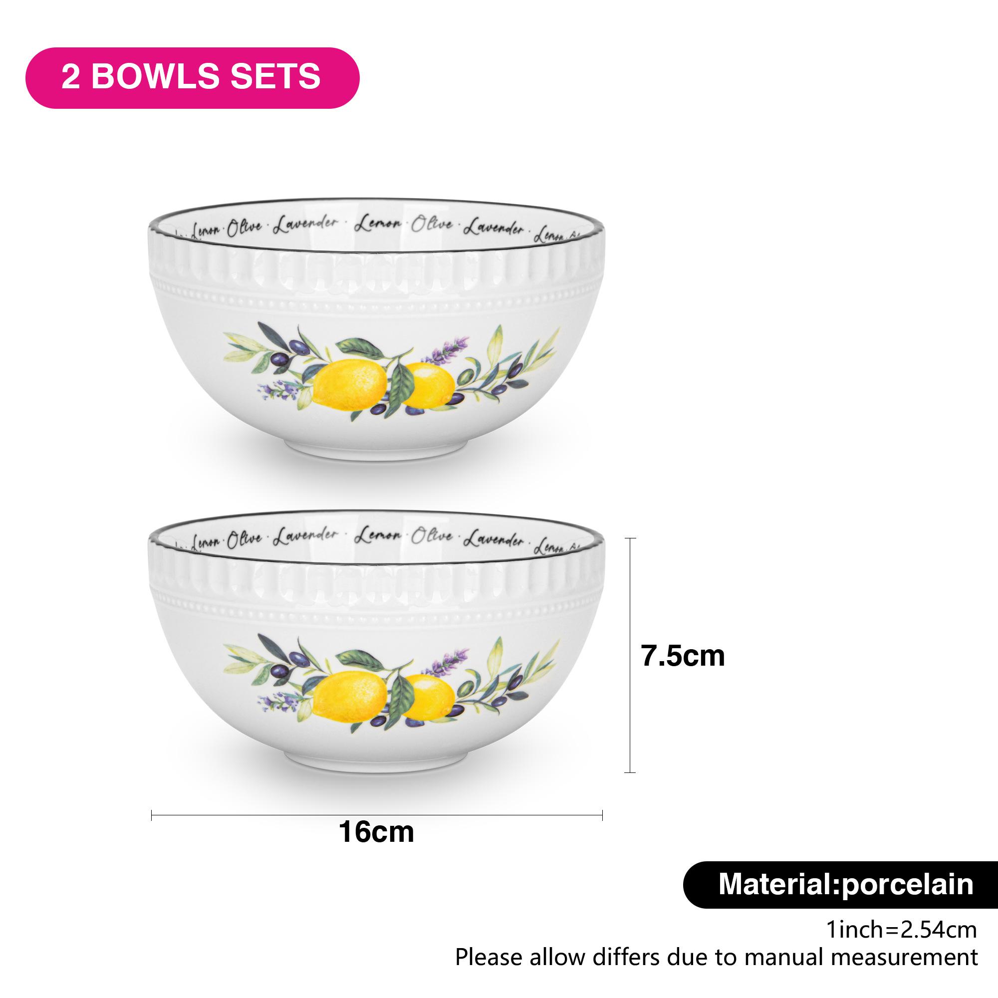 طقم أوعية تقديم بورسلان قطعتين من فيسمان بروفانس - 16 سم-household-dining-dinnerware-bowls-image-4