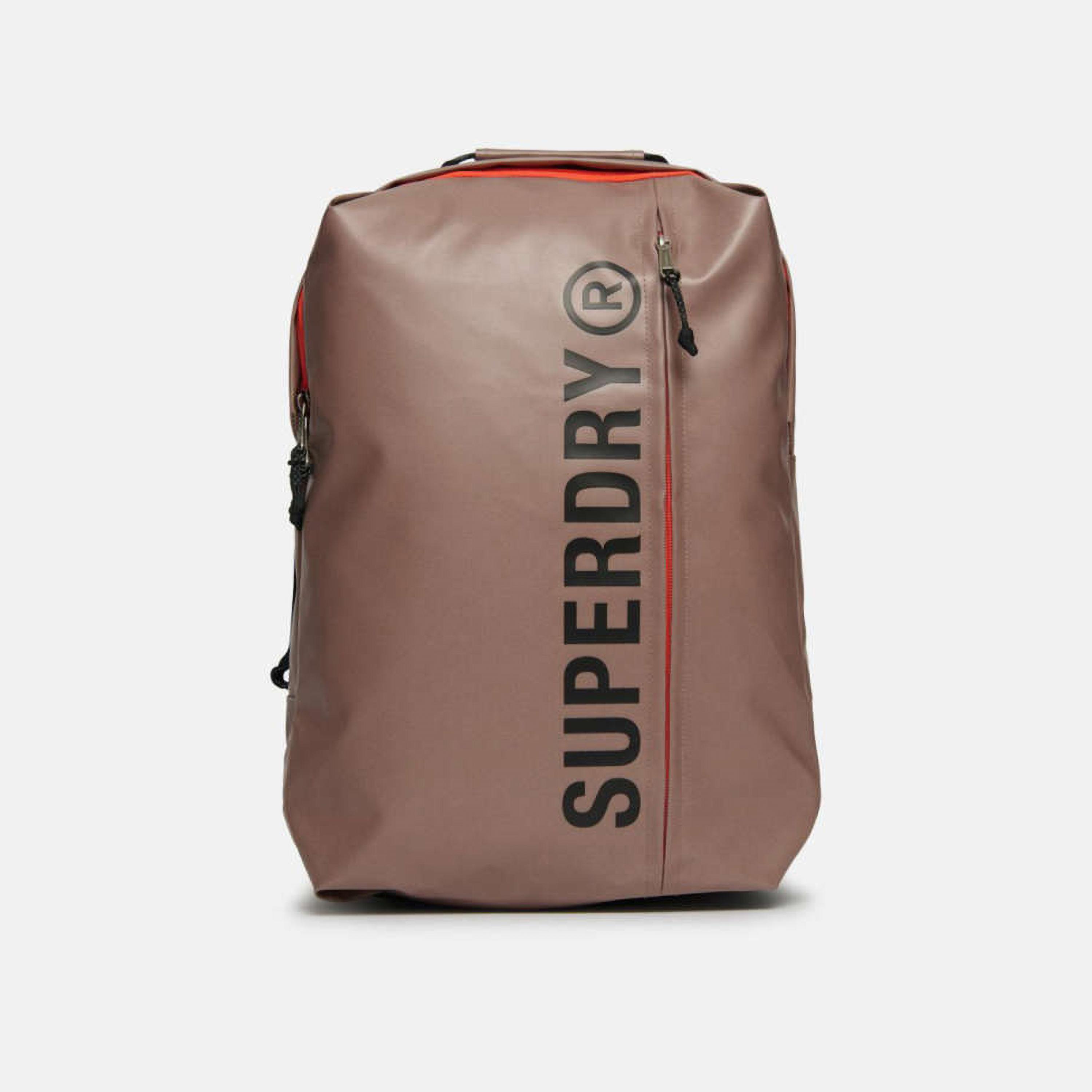 Superdry 35L Tarp Logo Print Top Handled Backpack with Adjustable Shoulder Straps-travel-luggagesandbags-backpacks-image-1