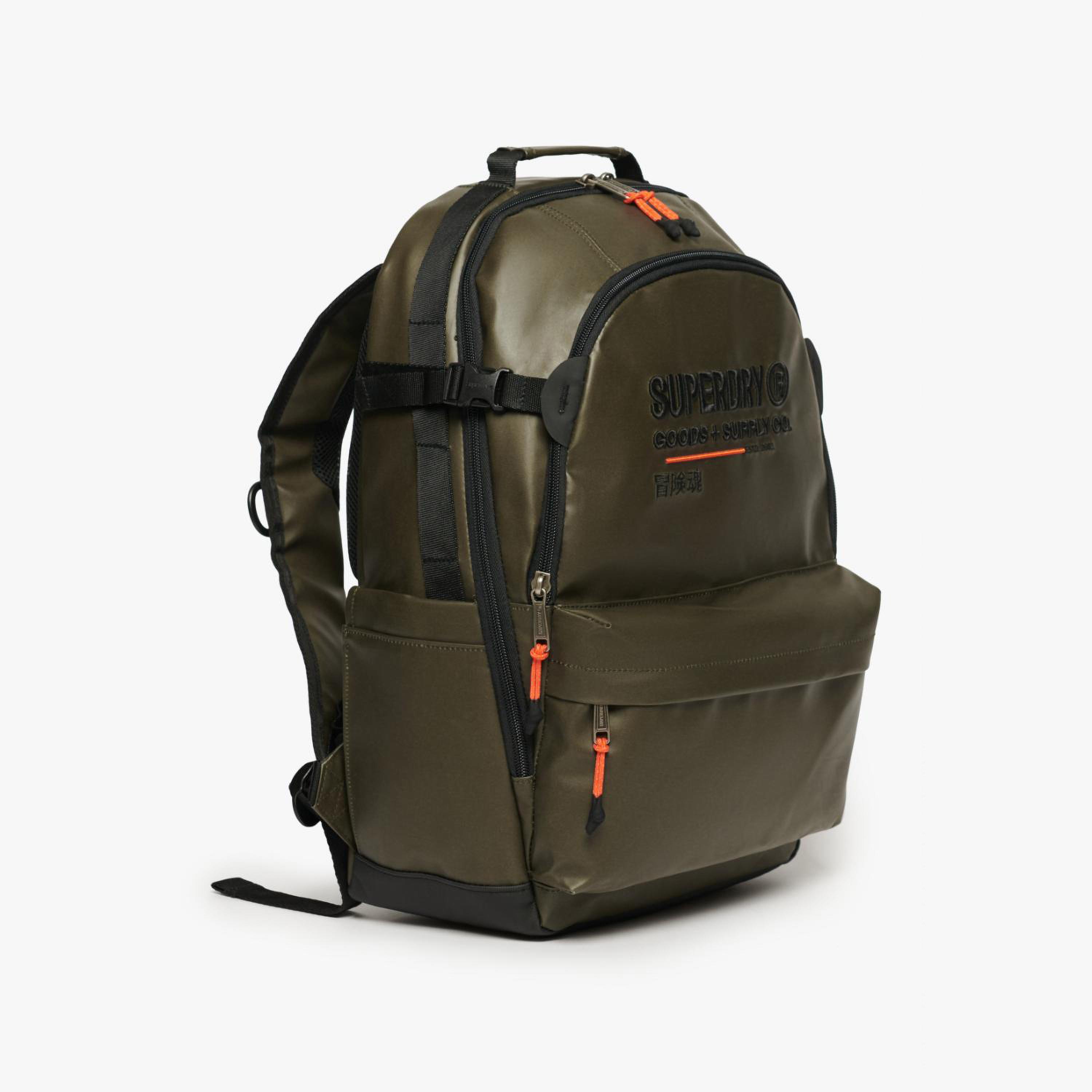 Superdry Tarp Utility Embroidered Logo Top Handled Backpack with Adjustable Shoulder Straps-travel-luggagesandbags-backpacks-image-2