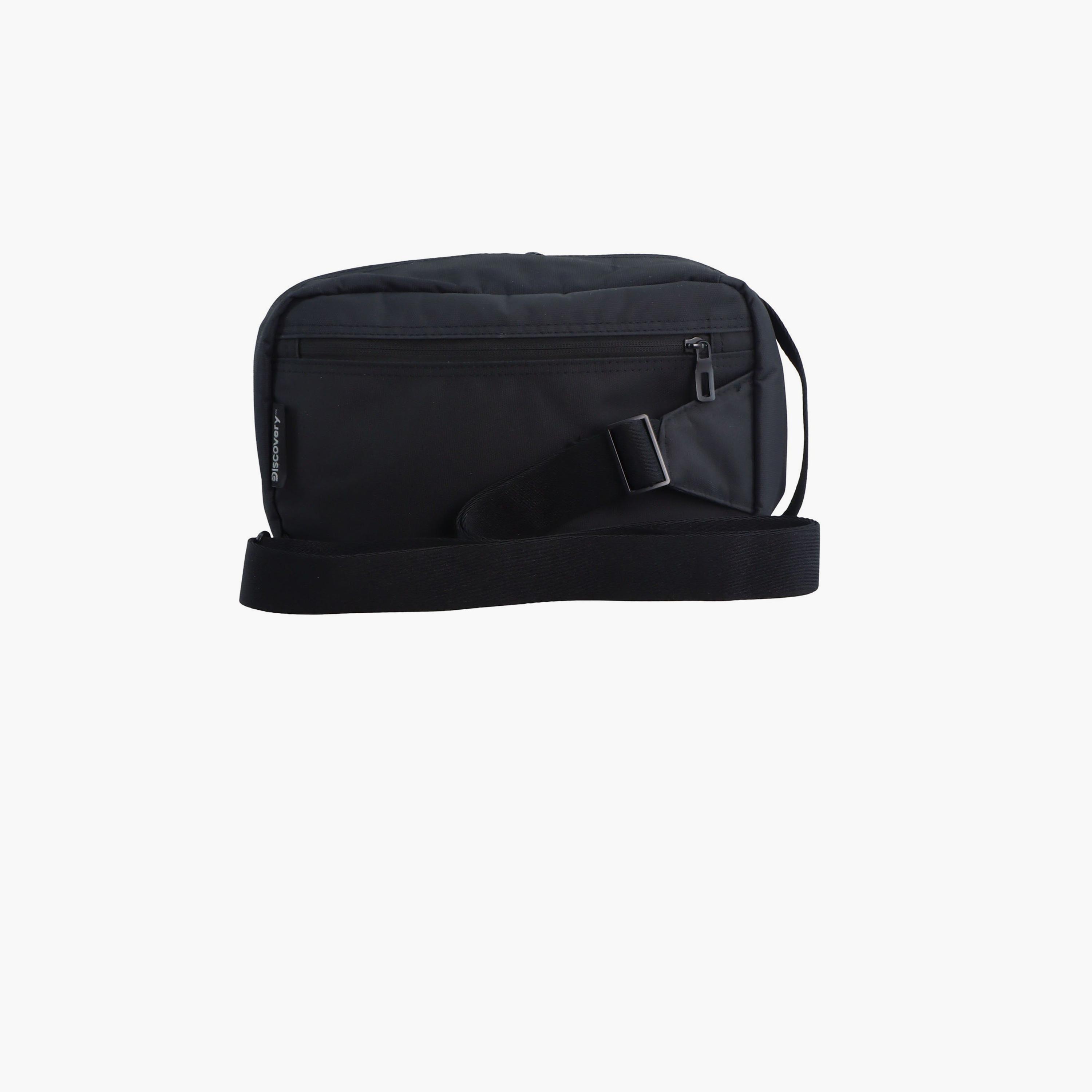 Discovery Downtown Solid Sling Bag with Zipper Closure and Detachable Strap-men-bags-image-5