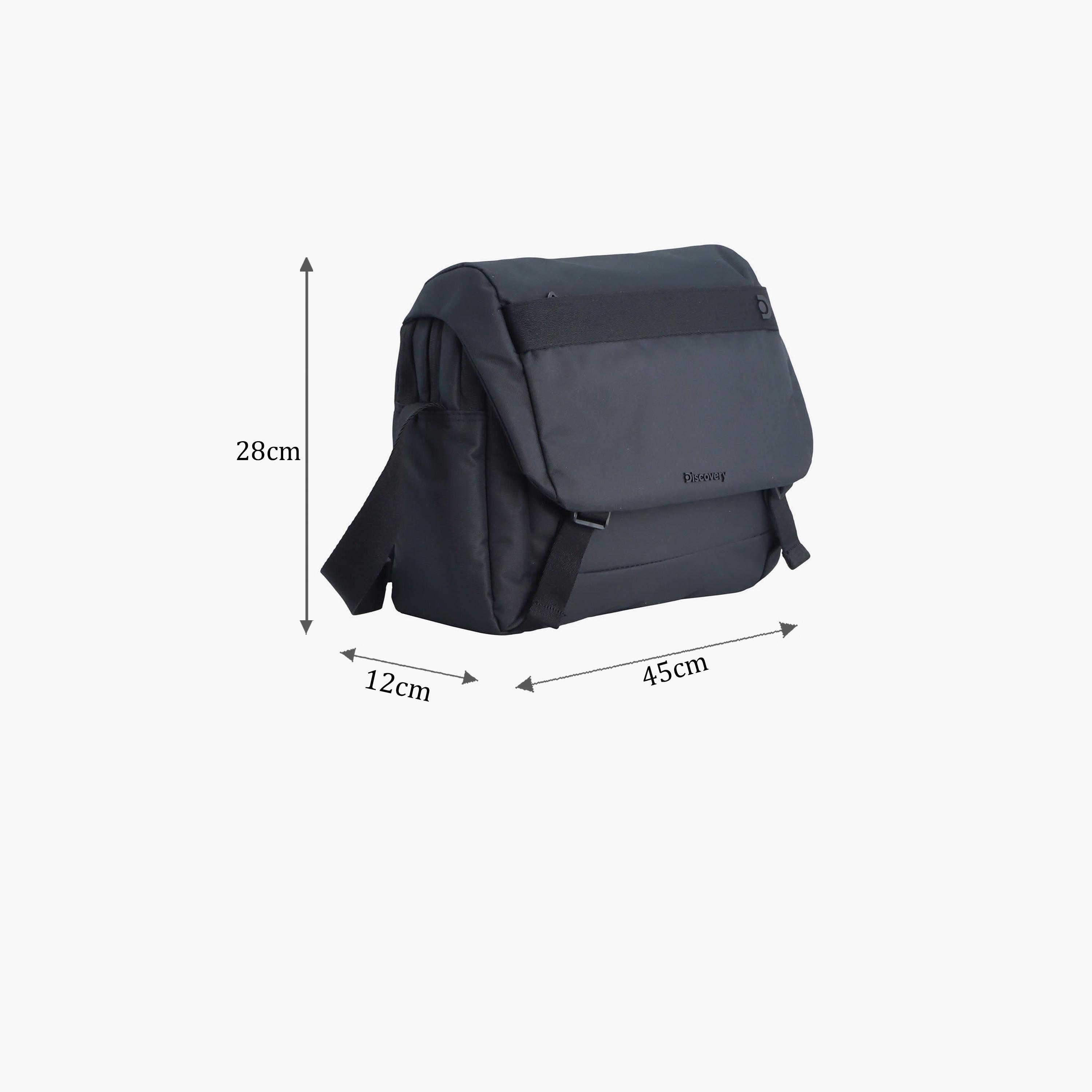Discovery Downtown Solid Laptop Messenger Bag with Zipper Closure and Adjudstable Strap-men-bags-image-2