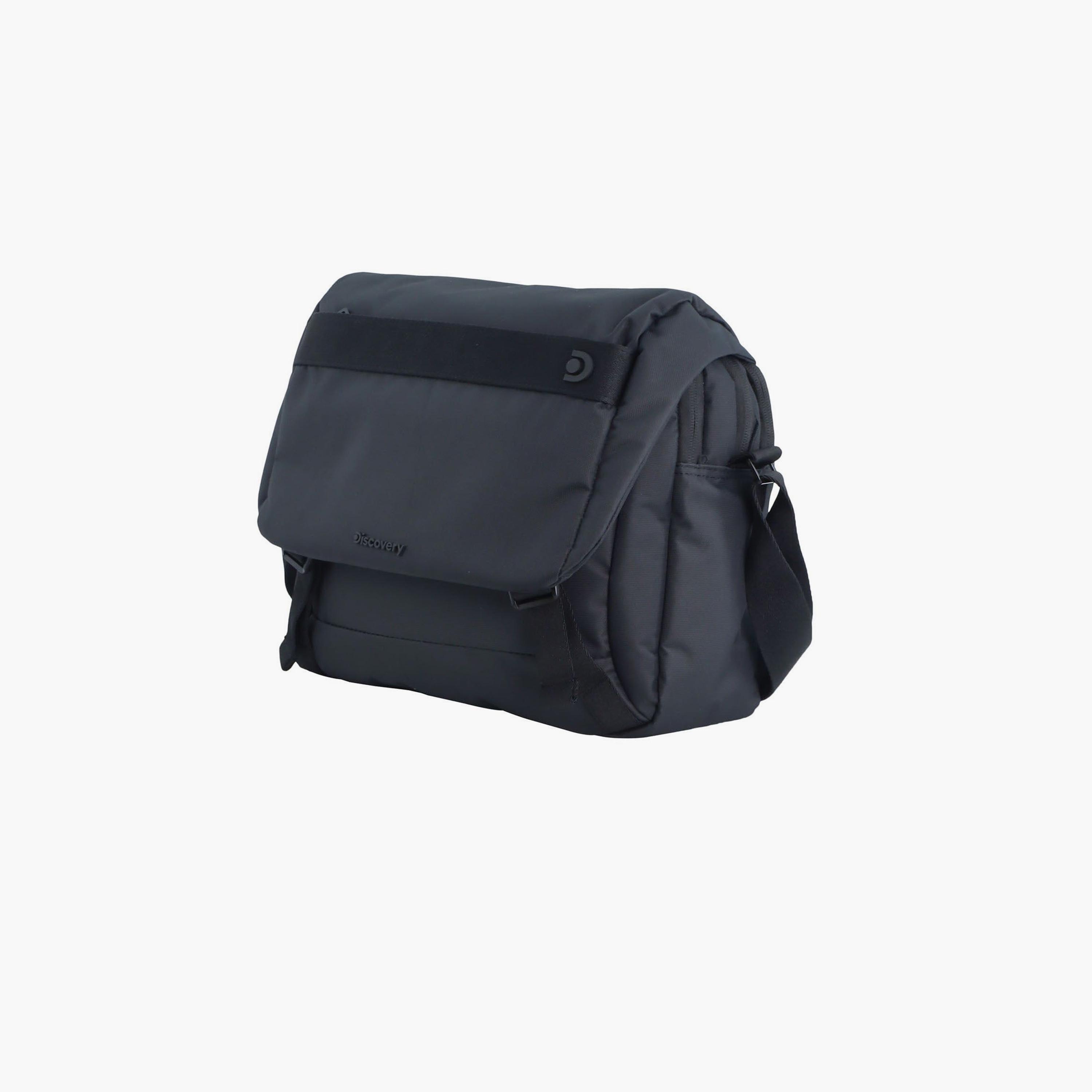 Discovery Downtown Solid Laptop Messenger Bag with Zipper Closure and Adjudstable Strap-men-bags-image-4