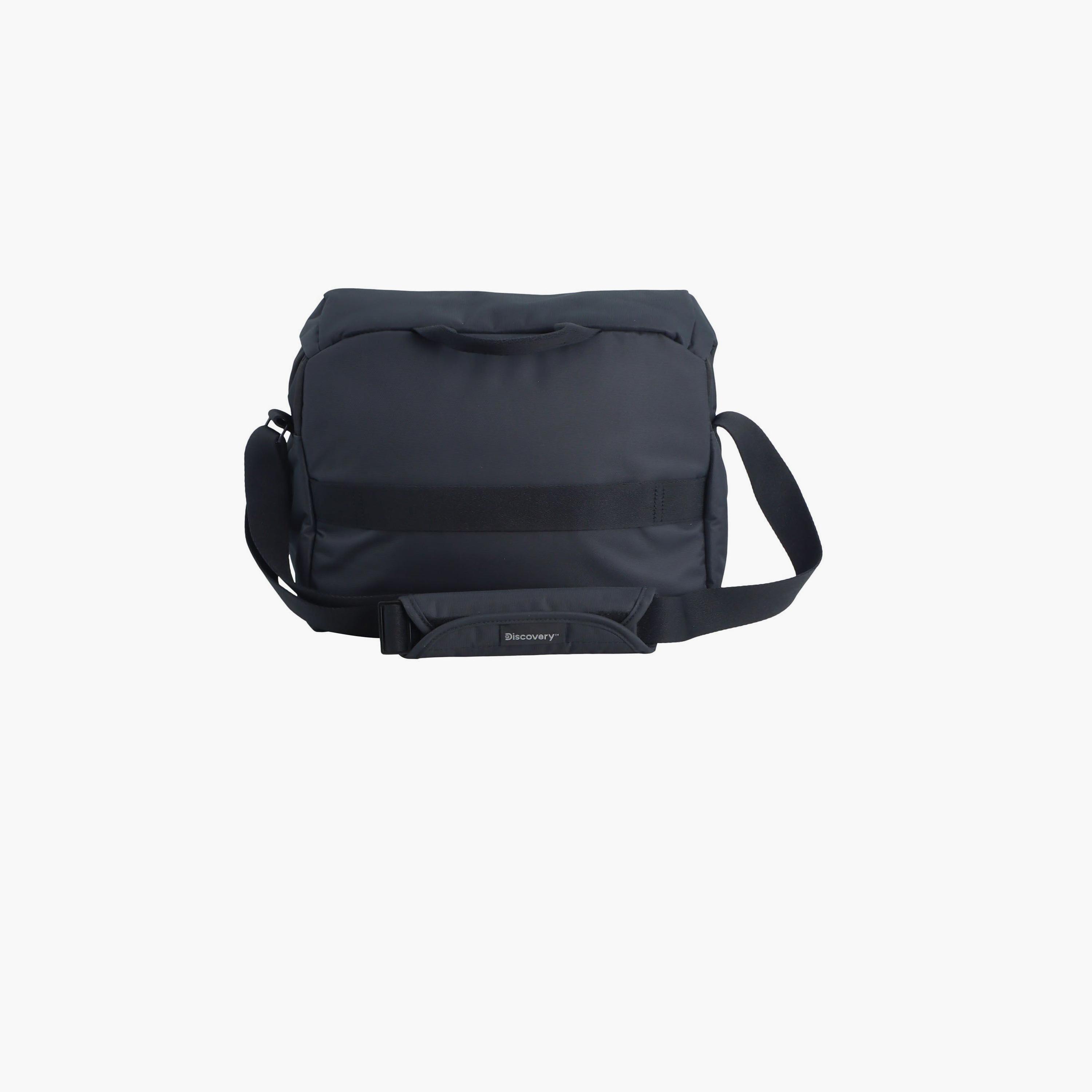 Discovery Downtown Solid Laptop Messenger Bag with Zipper Closure and Adjudstable Strap-men-bags-image-6