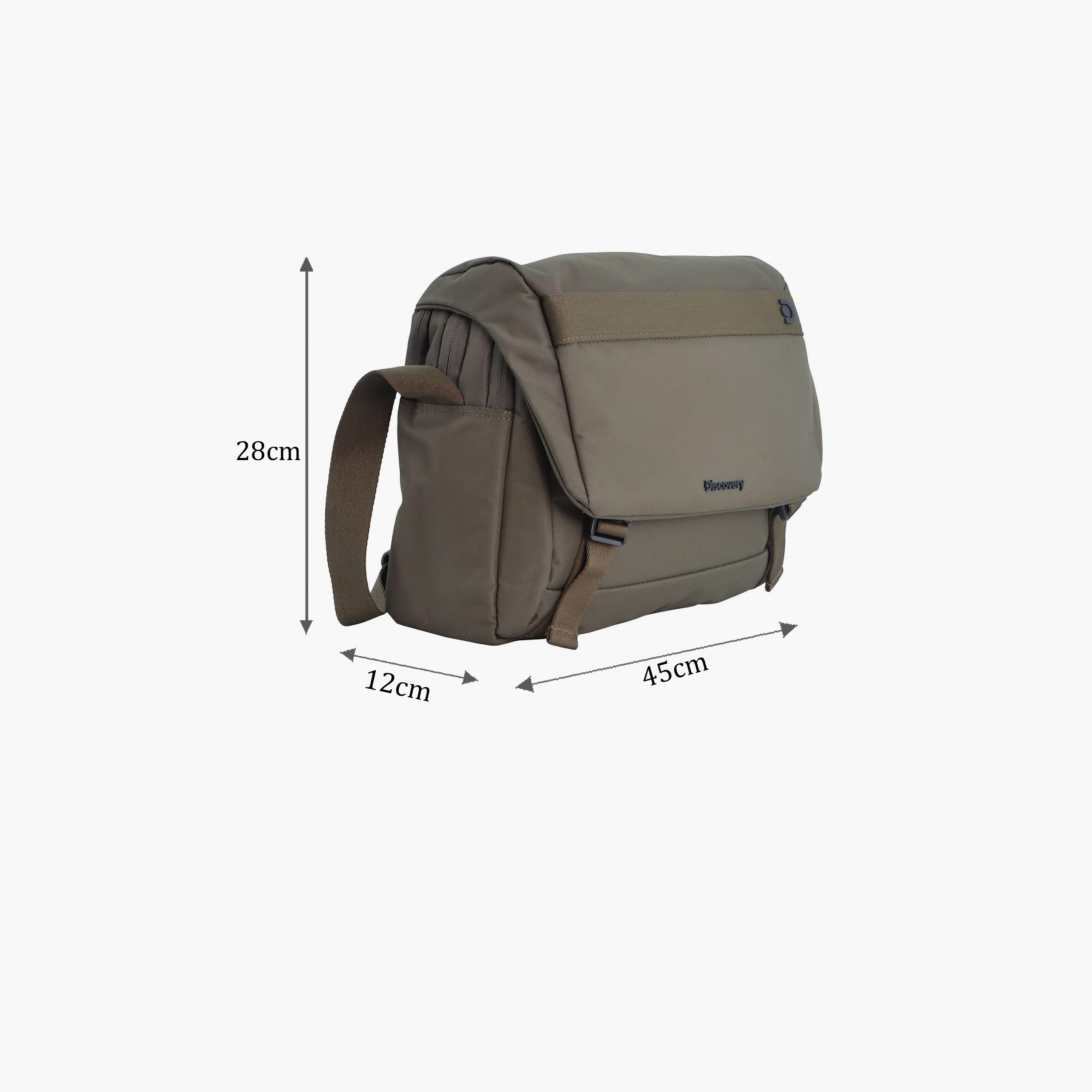 Discovery Downtown Solid Laptop Messenger Bag with Zipper Closure and Adjudstable Strap-men-bags-image-2