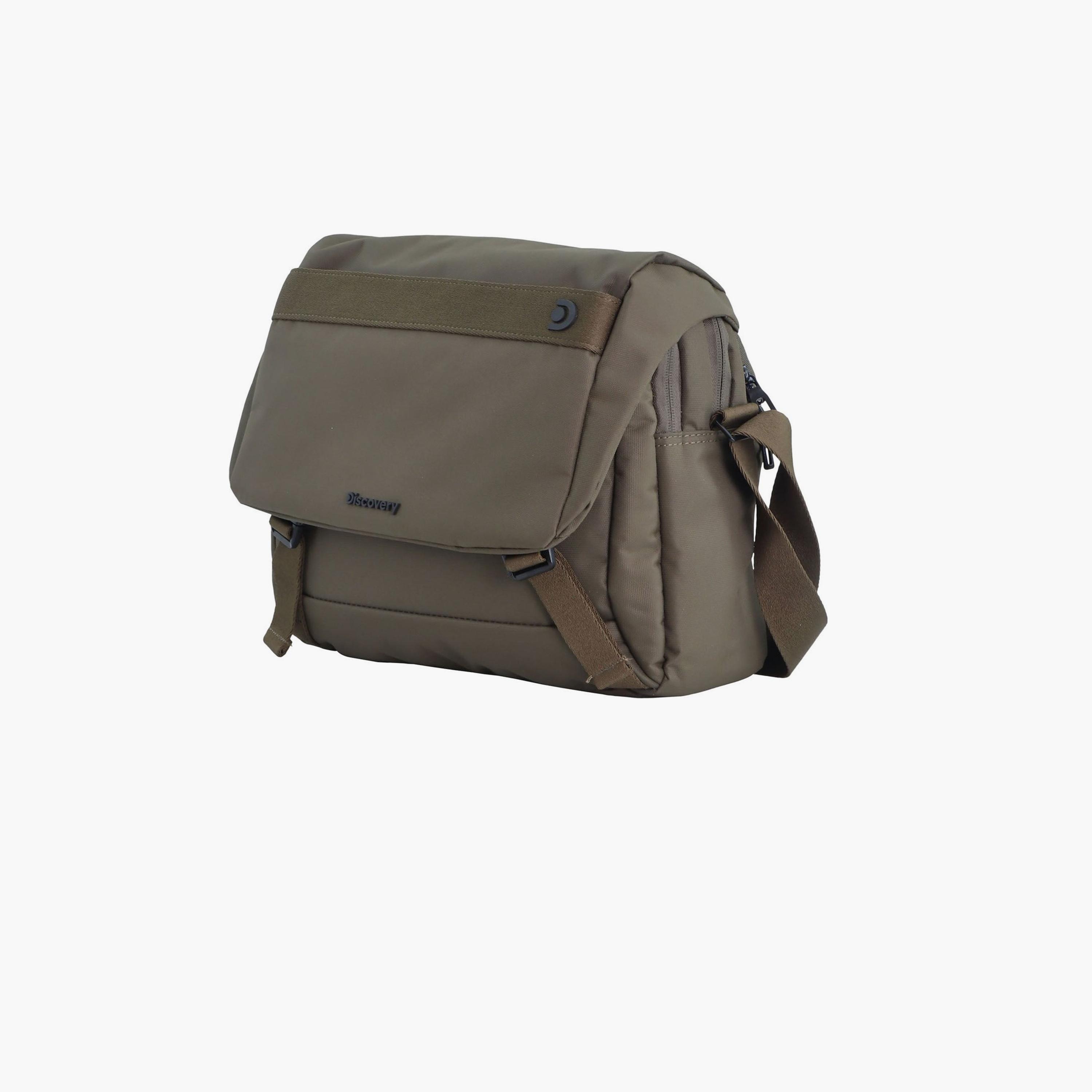 Discovery Downtown Solid Laptop Messenger Bag with Zipper Closure and Adjudstable Strap-men-bags-image-5