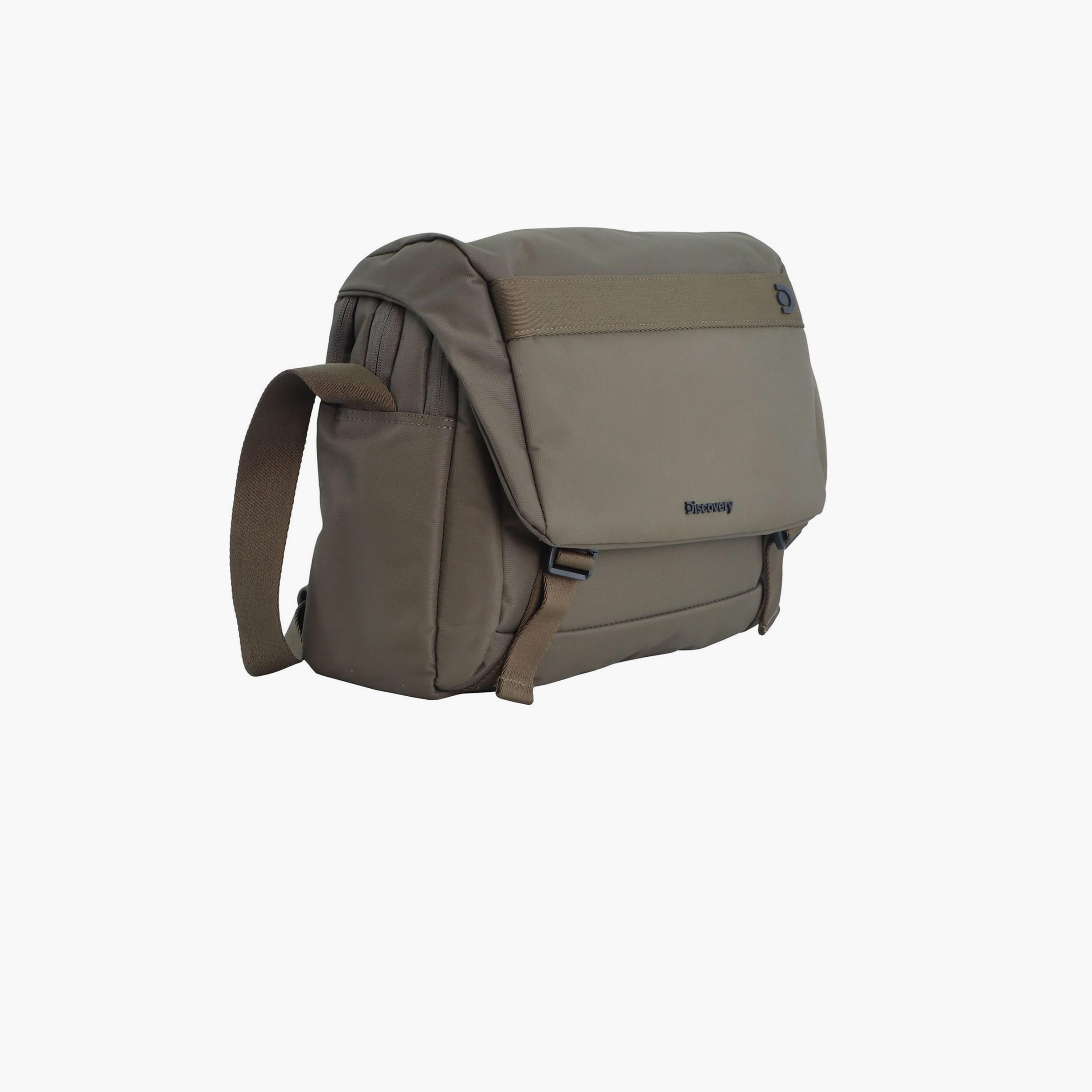 Discovery Downtown Solid Laptop Messenger Bag with Zipper Closure and Adjudstable Strap-men-bags-image-6