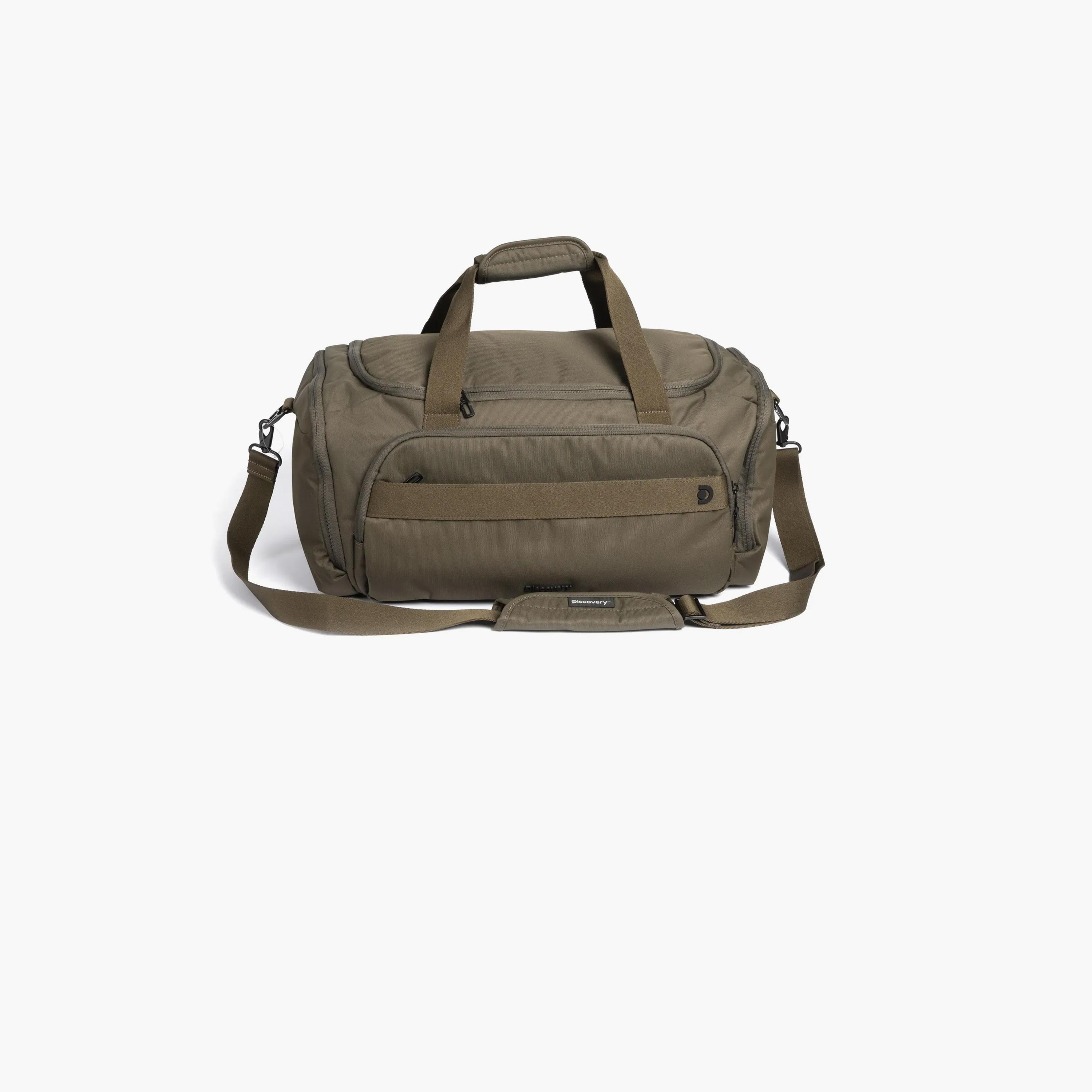 Discovery Downtown Solid Double Handle Duffel Bag with Zipper Closure and Detachable Strap-men-bags-image-1