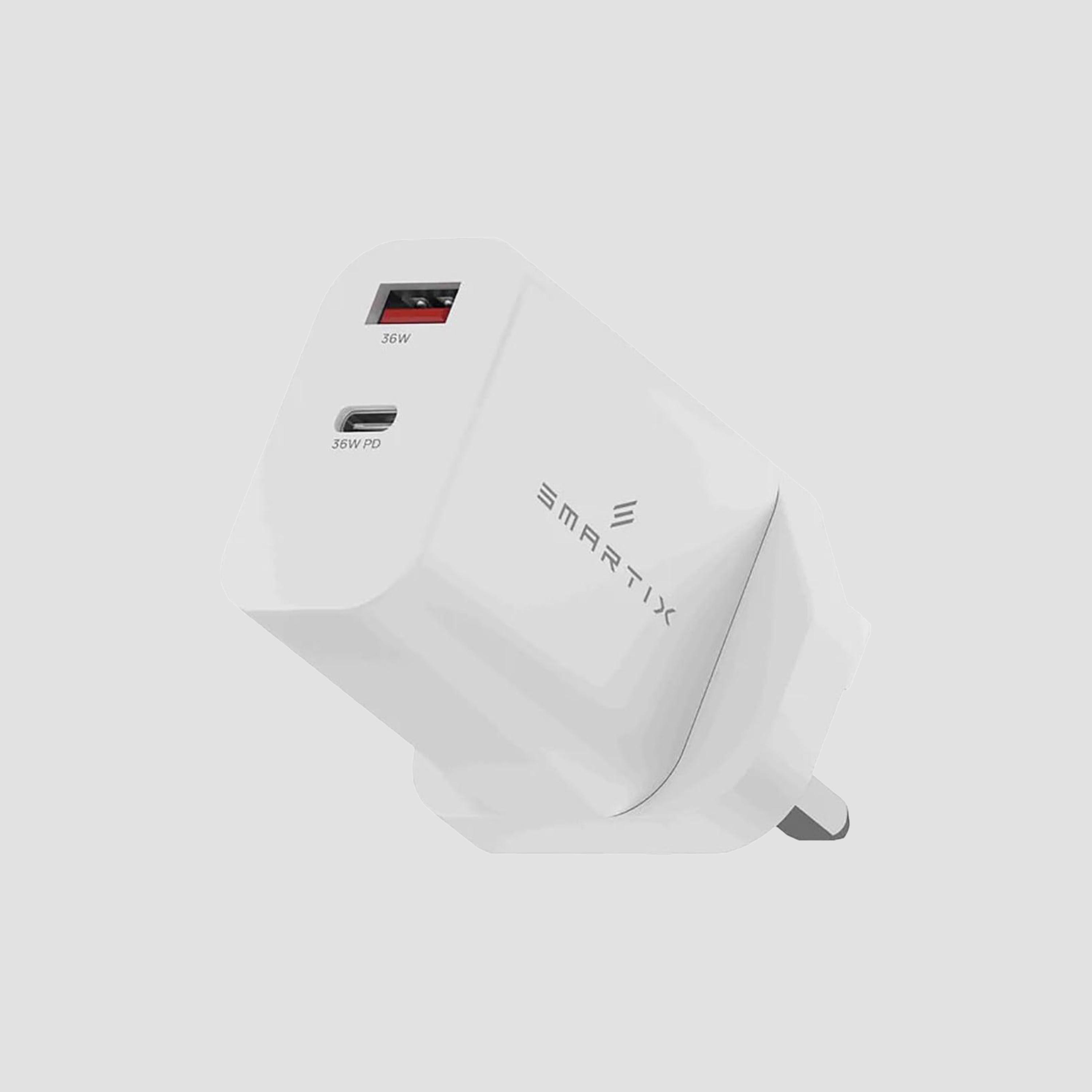 Smartix Premium UK Wall Adaptor 36W White | SX36WA-electronics-accessories-mobileaccesories-image-1