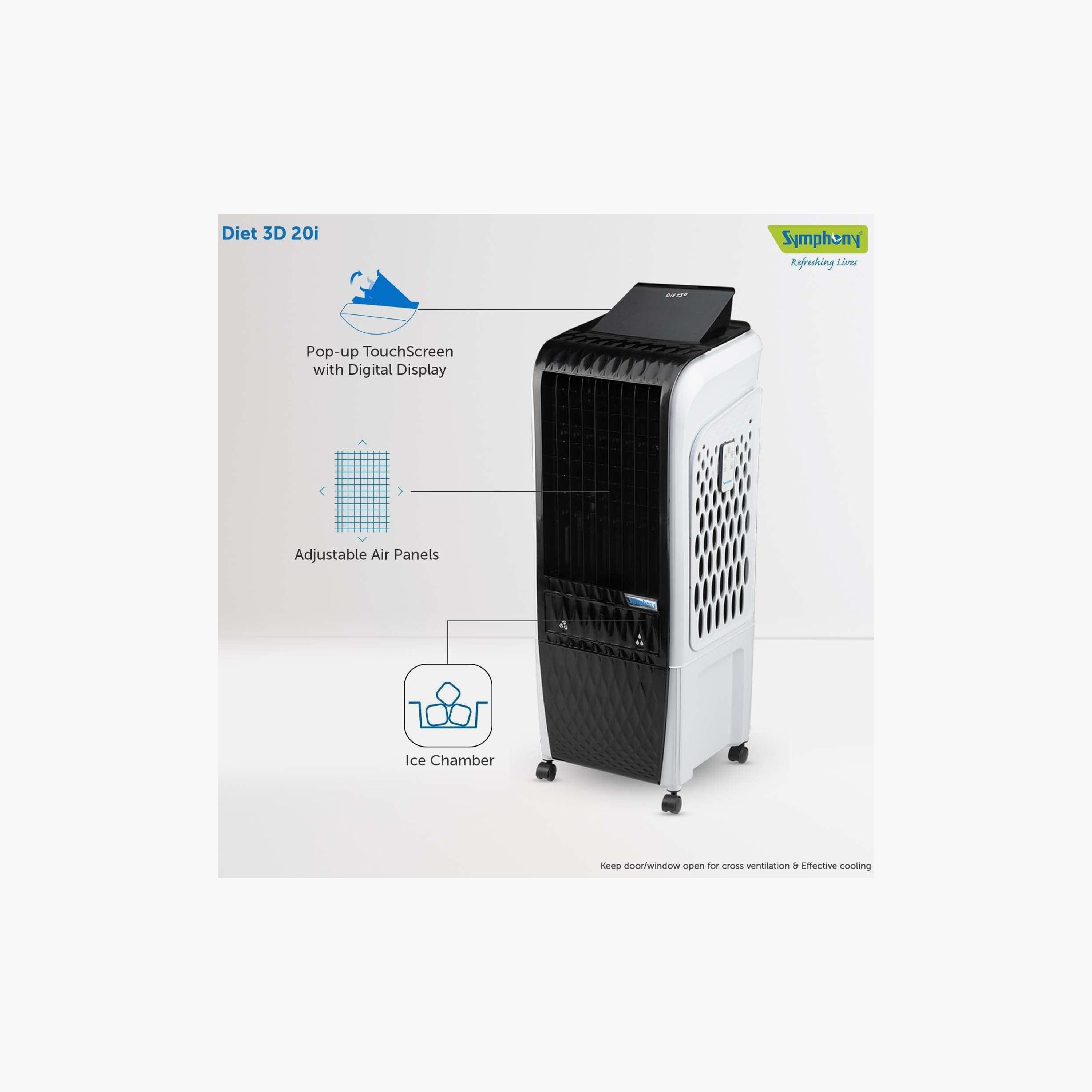 مبرد هواء برج سيمفوني مع جهاز تحكم عن بُعد | DIET 3D 20I-household-appliances-homeappliances-fans-image-6