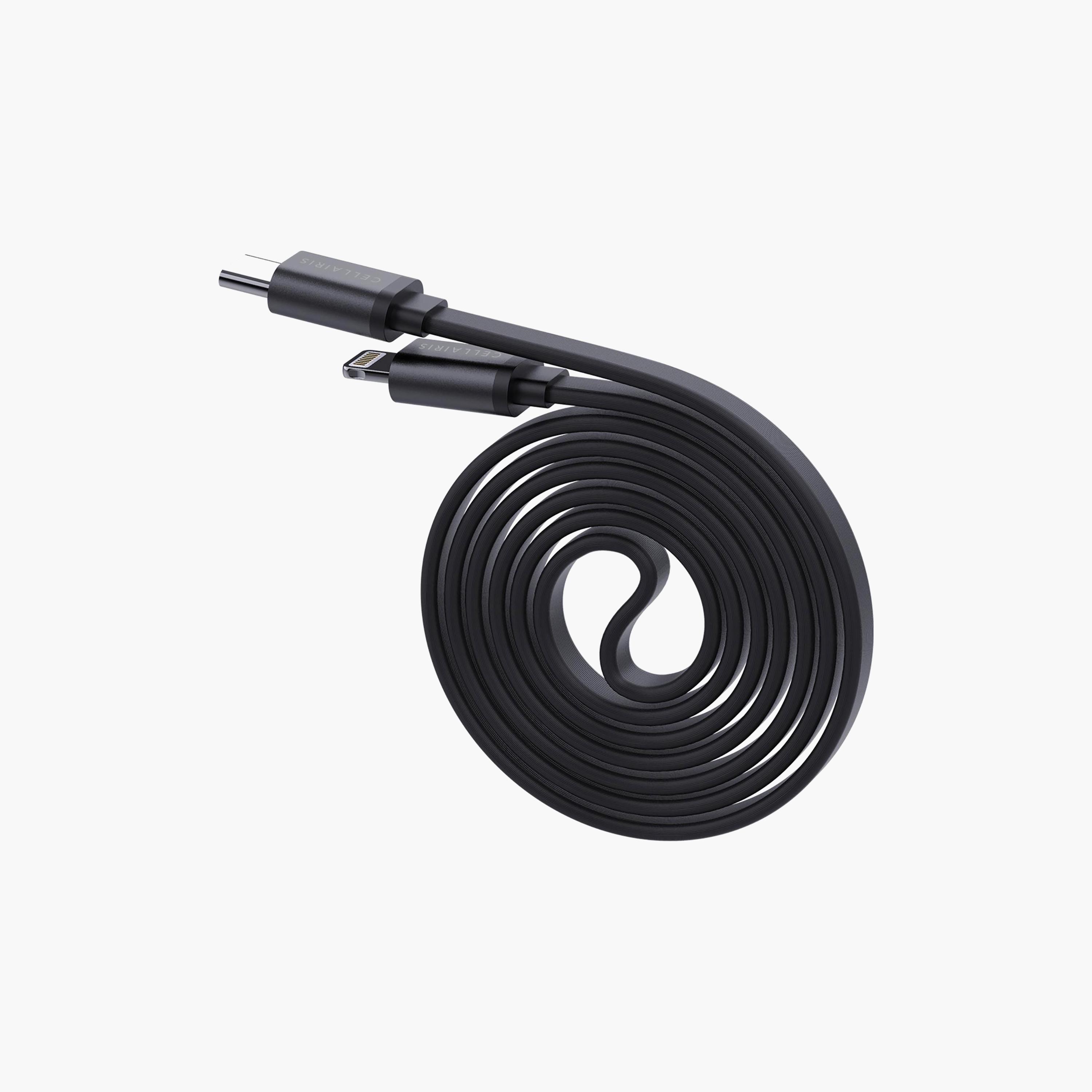 Cellairis Flat Series PD Cable Type C-Lightening 2M Black | M-CBLFLCL2BK-electronics-accessories-mobileaccesories-image-3