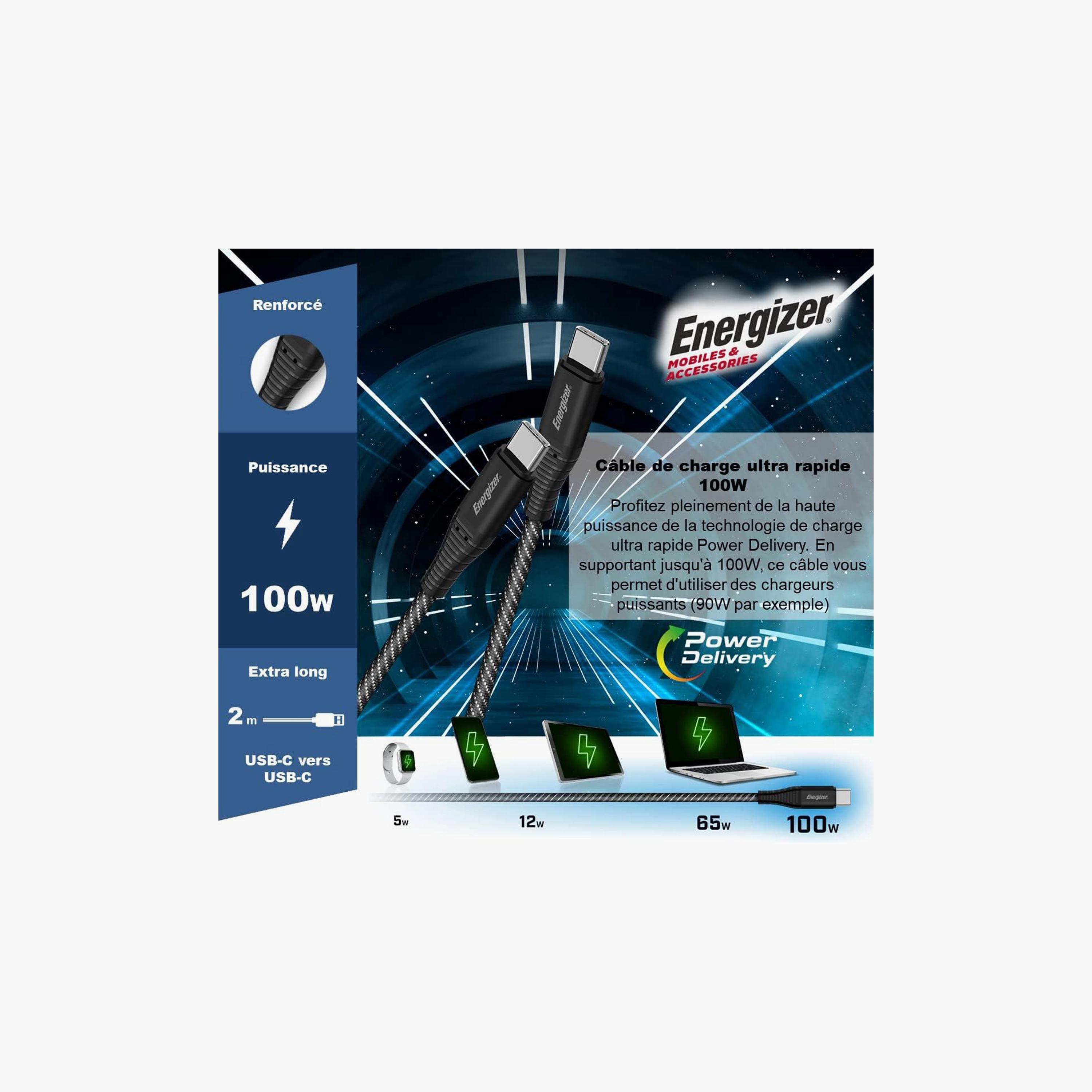 Energizer Ultimate Metal Braided Type-C to Type-C Cable 2M Fast Quick Charge Black | C541CKBK-electronics-accessories-mobileaccesories-image-7