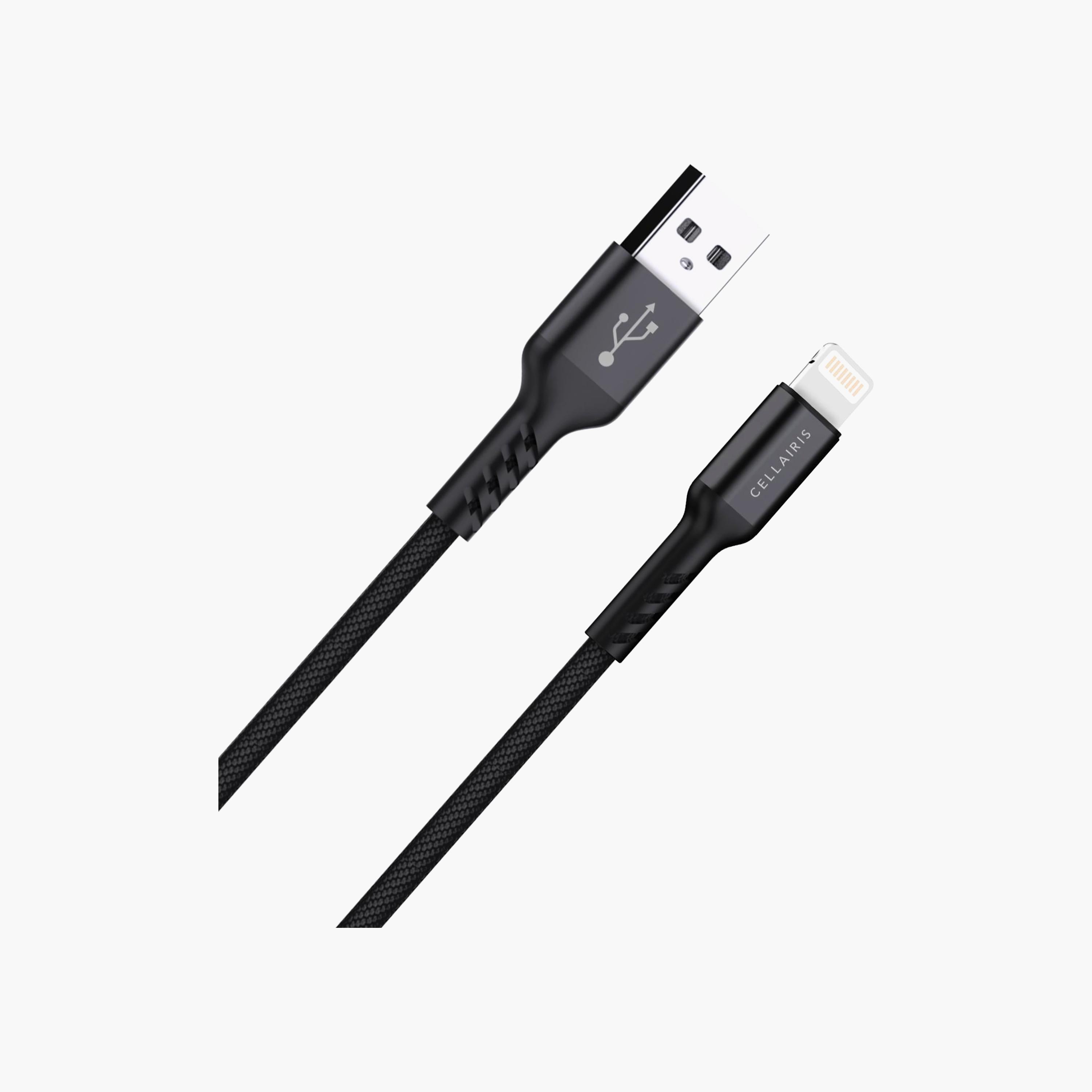 كابل لايتنينج نايلون فاخر من سيلايريس بطول 1 متر، أسود | M -NCL02415-electronics-accessories-mobileaccesories-image-2